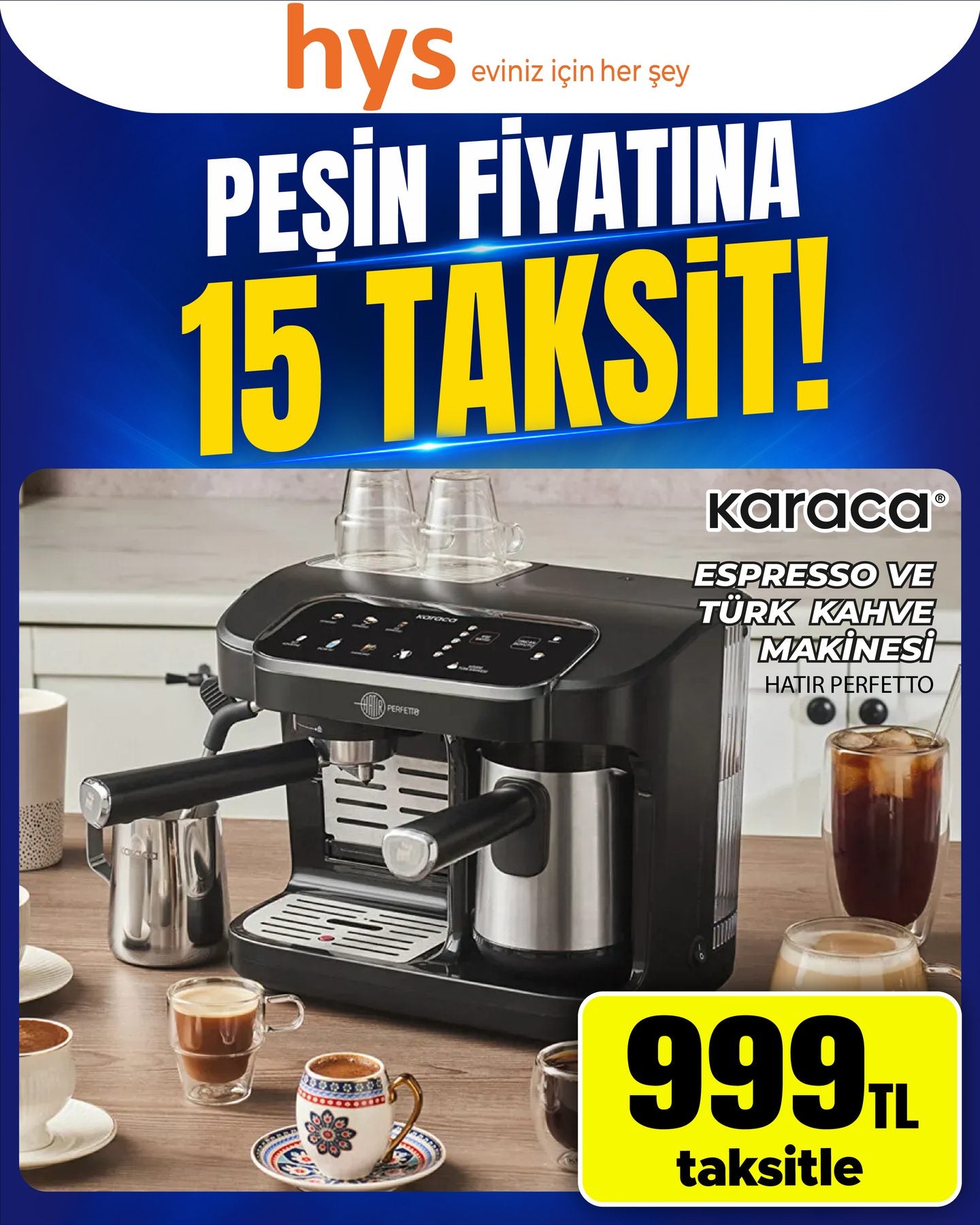 Karaca Espresso Kahve Makinesi Hatır Hups