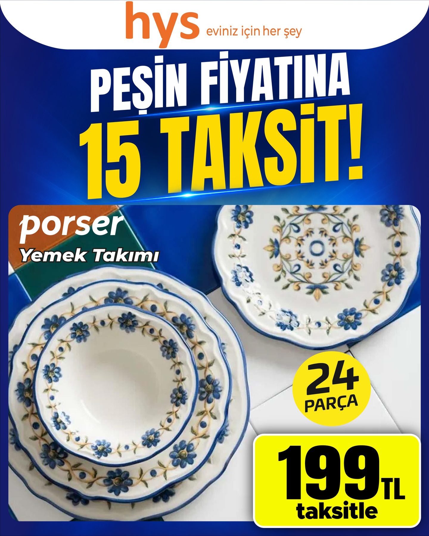 Porser Yemek Takımı 24 Parça