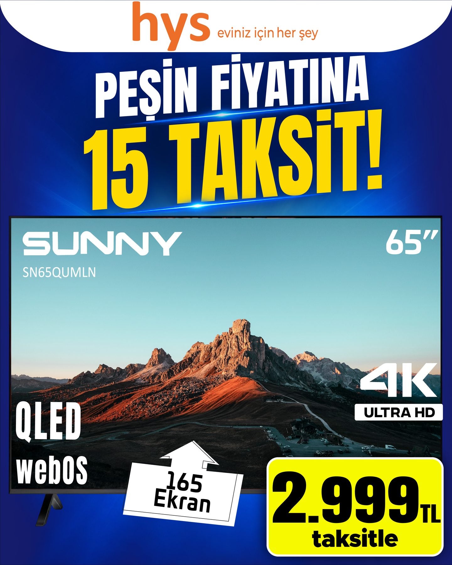Sunny 65 İnç QLED TV