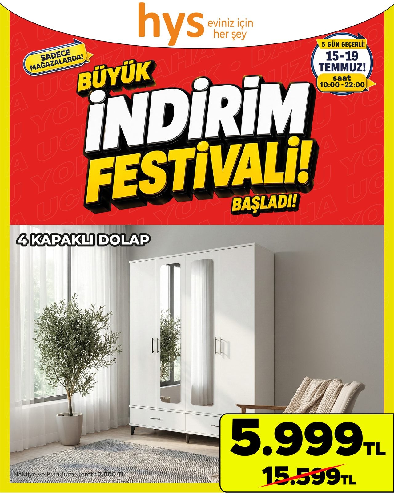 4 Kapaklı Dolap