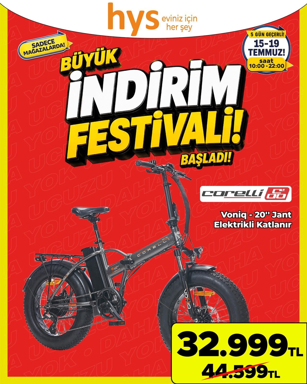 Corelli Vona Elektrikli Katlanır Bisiklet Ürün ana görseli