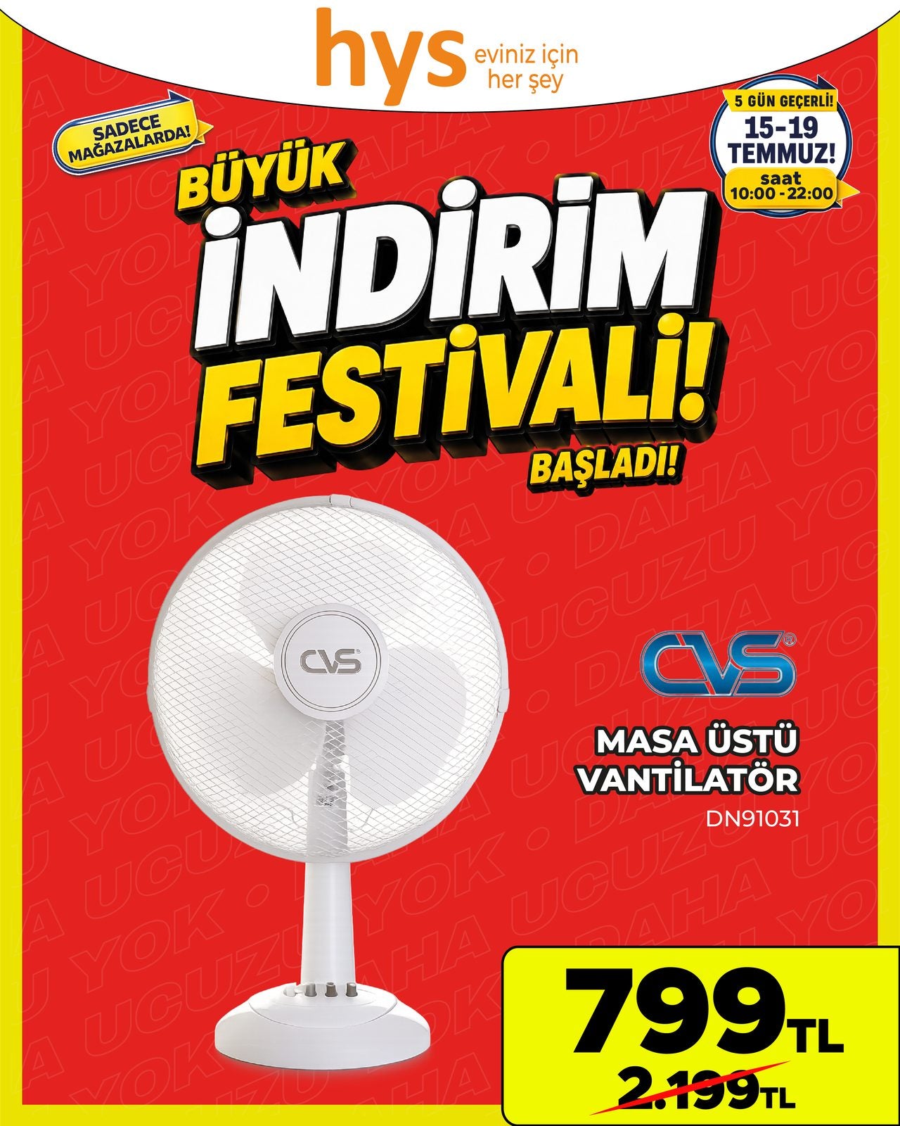 CVS Masa Üstü Vantilatör