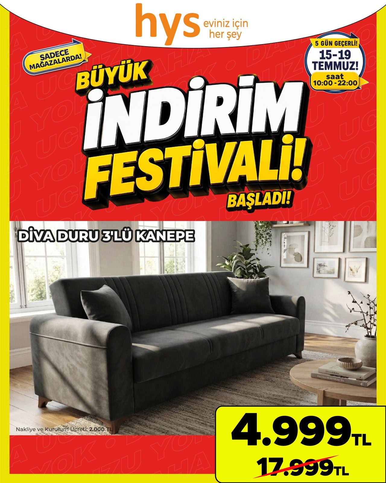 Diva Duru 3'lü Kanepe