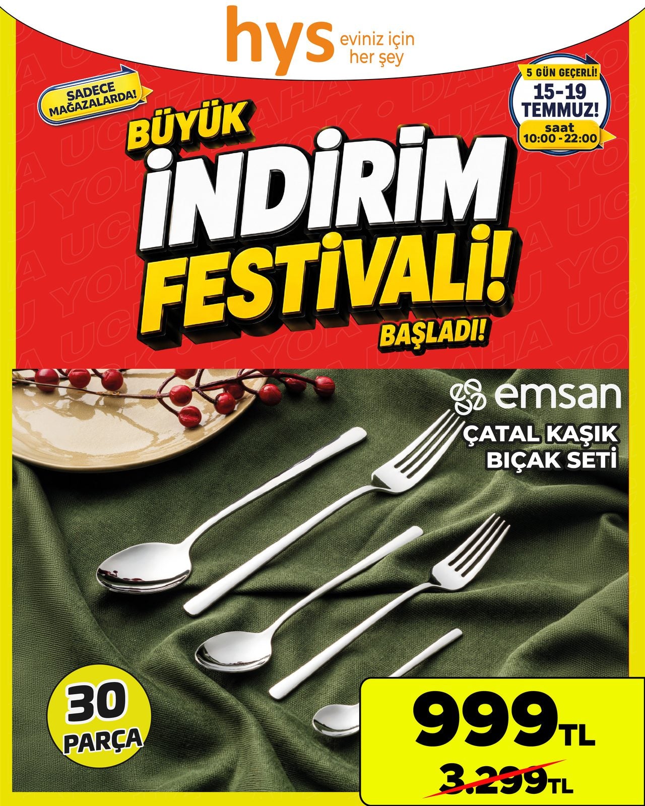 Emsan 30 Parça Çatal Kaşık Bıçak Seti Ürün ana görseli