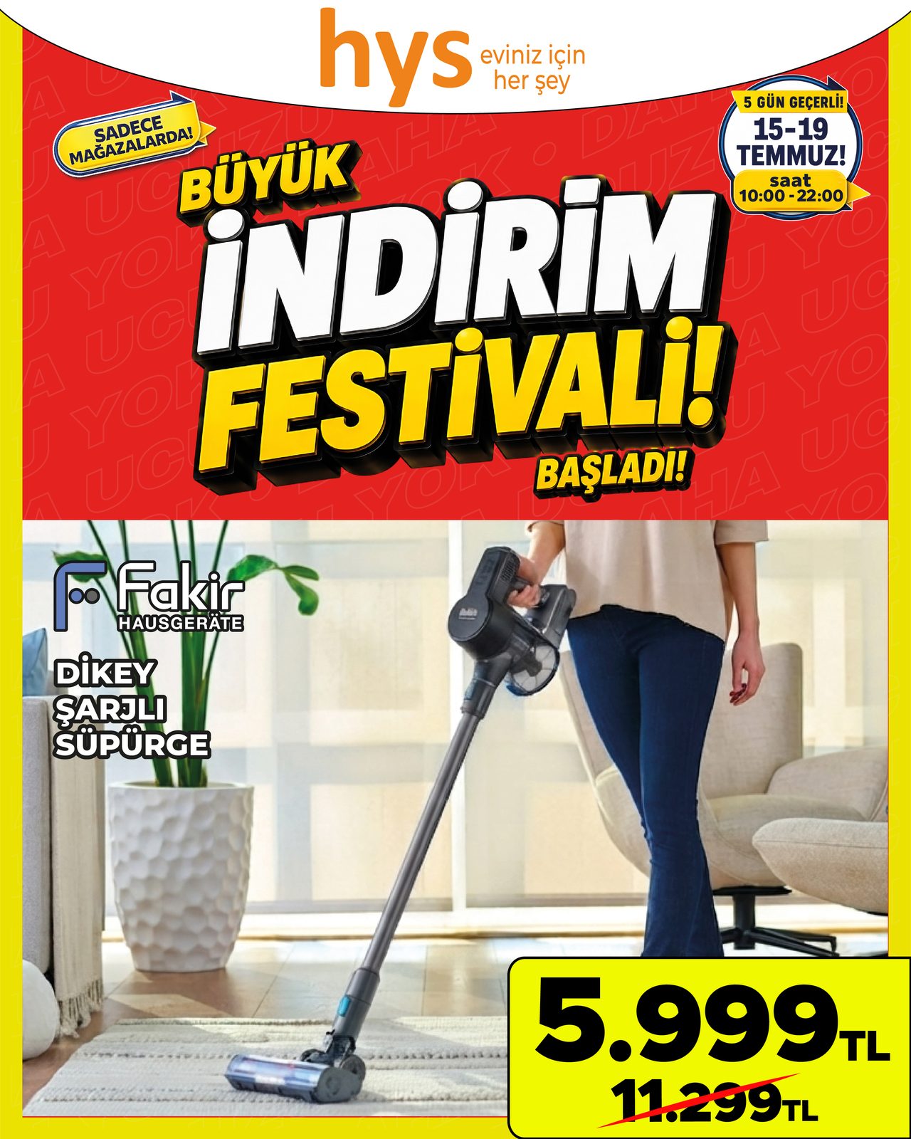Fakir Dikey Şarjlı Süpürge