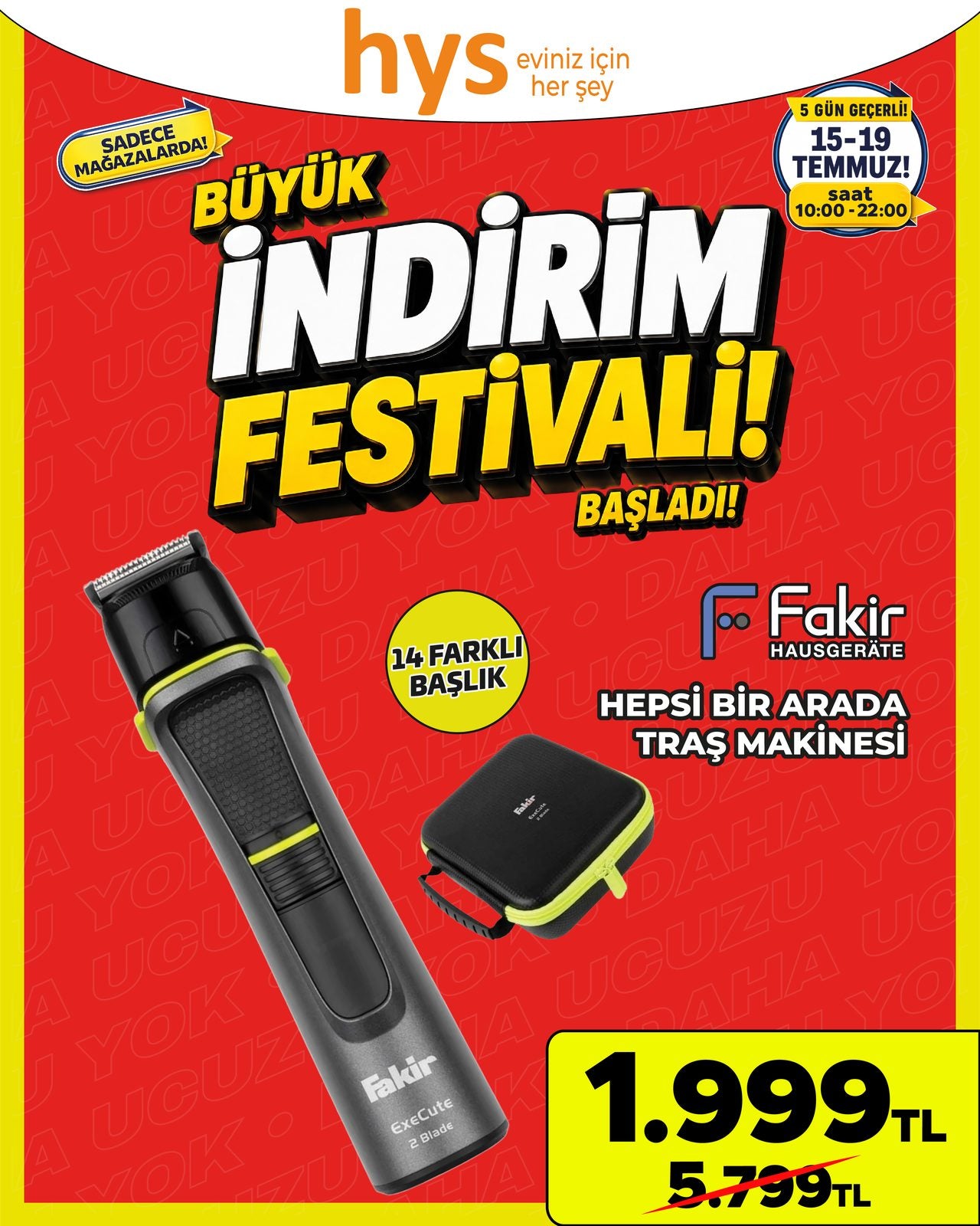 Fakir Hepsi Bir Arada Tıraş Makinesi