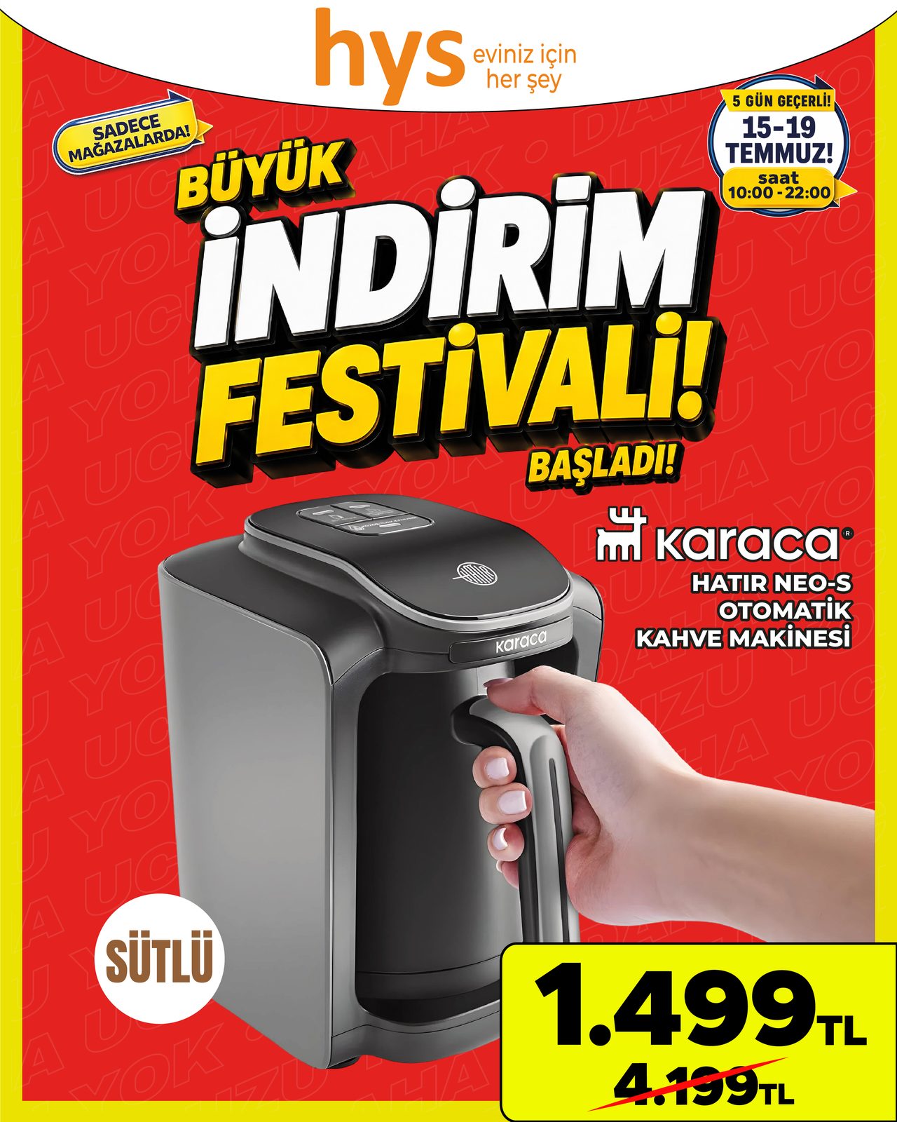 Karaca Hatır Hups Sütlü Türk Kahve Makinesi