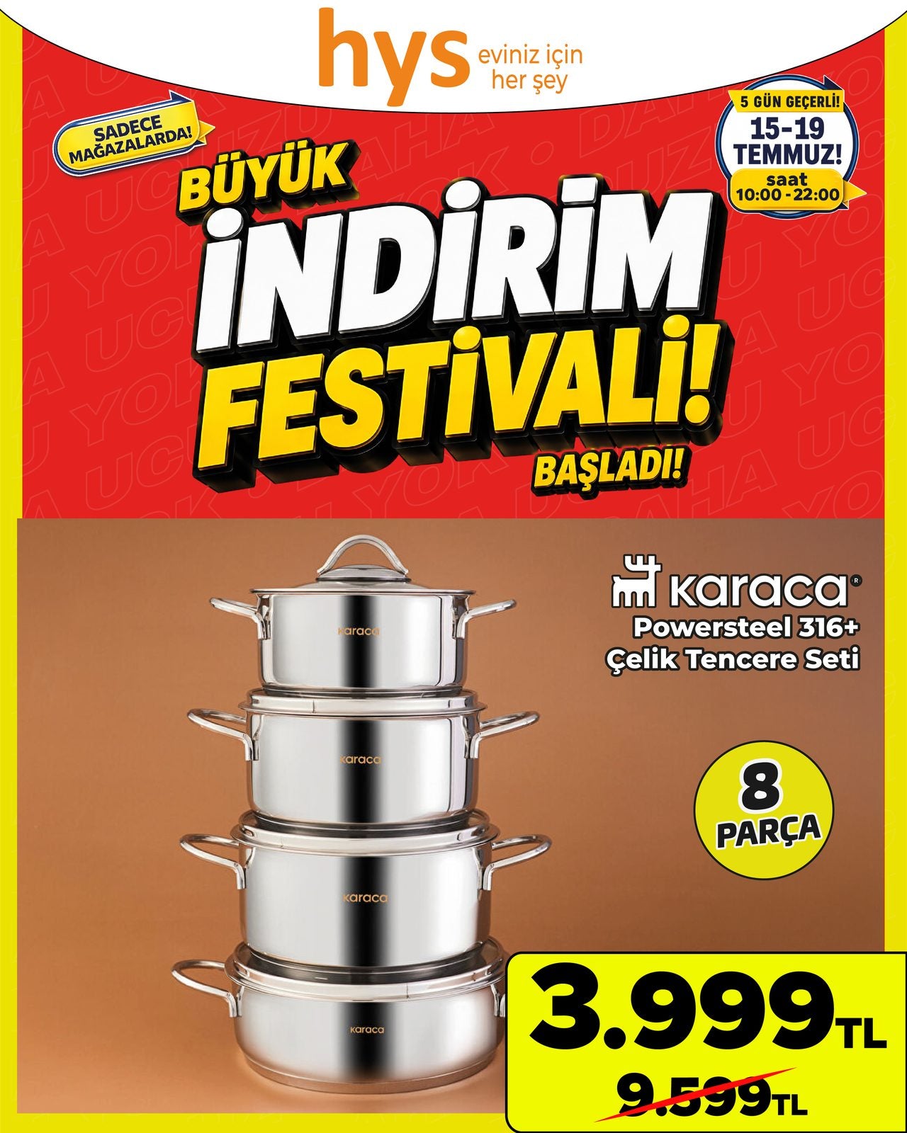 Karaca Powersteel 8 Parça Çelik Tencere Seti Ürün ana görseli