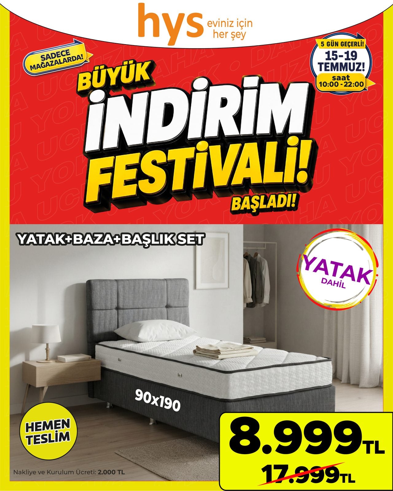 Tek Kişilik Yatak Baza Başlık Seti Ürün ana görseli