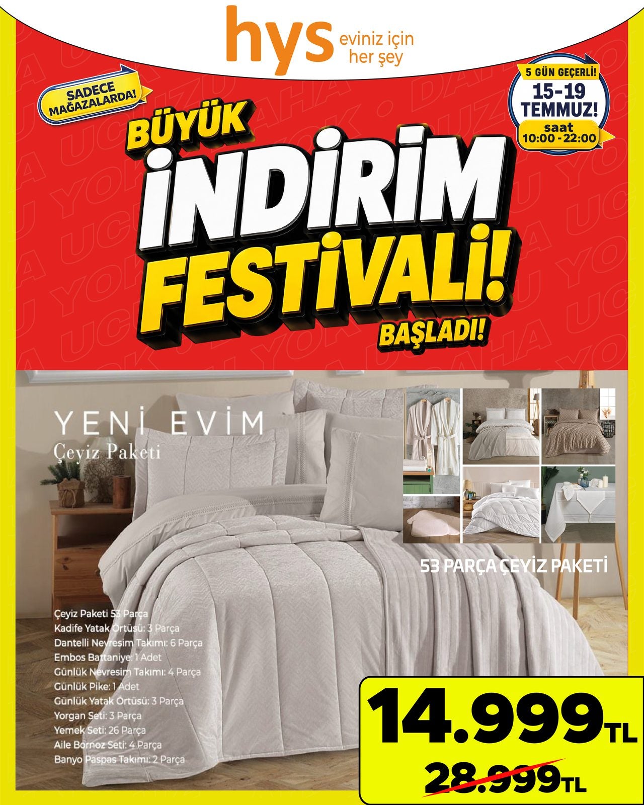 Yeni Evim 53 Parça Çeyiz Paketi Ürün ana görseli