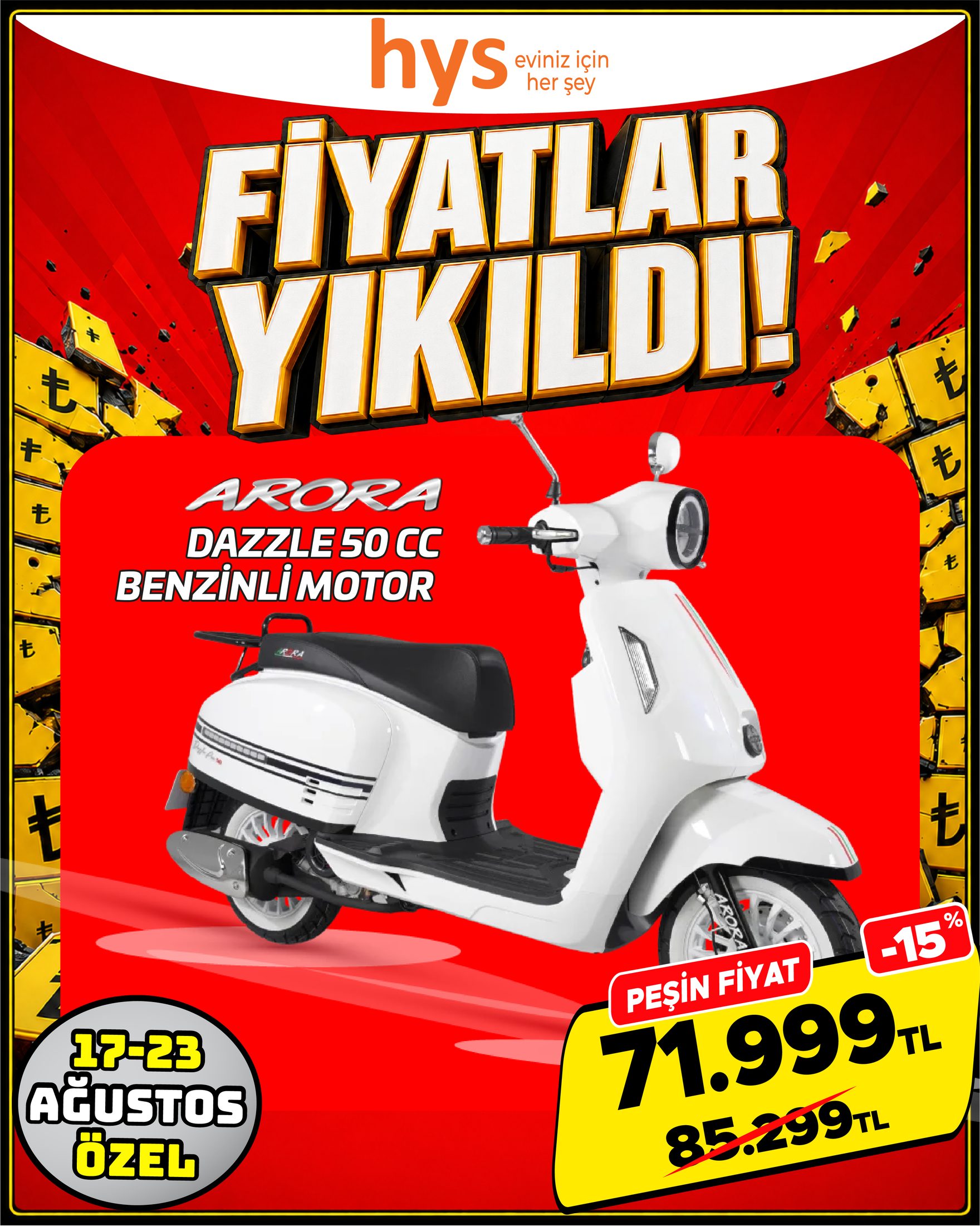 Arora Dazzle 50 CC Benzinli Motor Ürün ana görseli