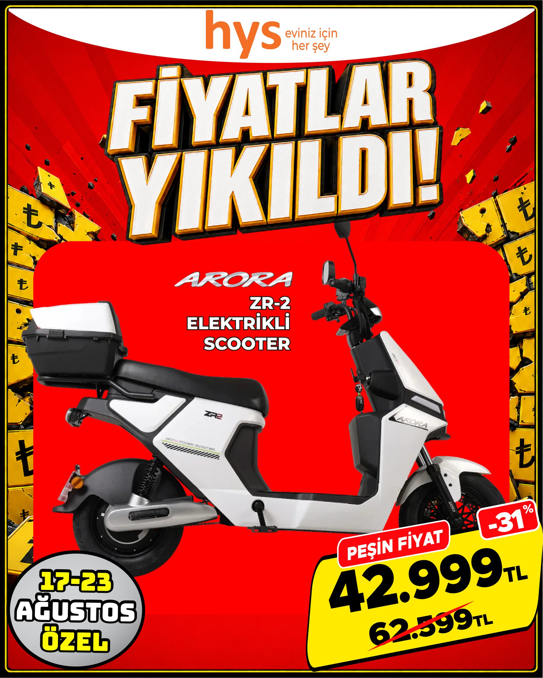 Arora ZR-2 Elektrikli Scooter Ürün ana görseli