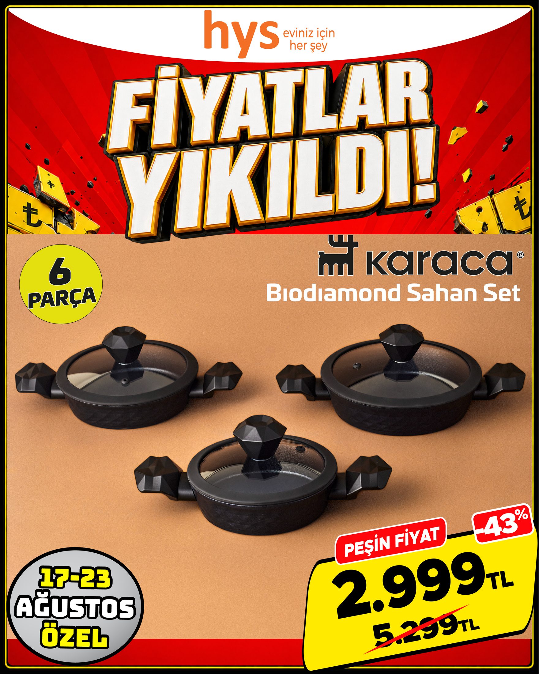 Karaca Biodiamond Sahan Seti 6 Parça Ürün ana görseli