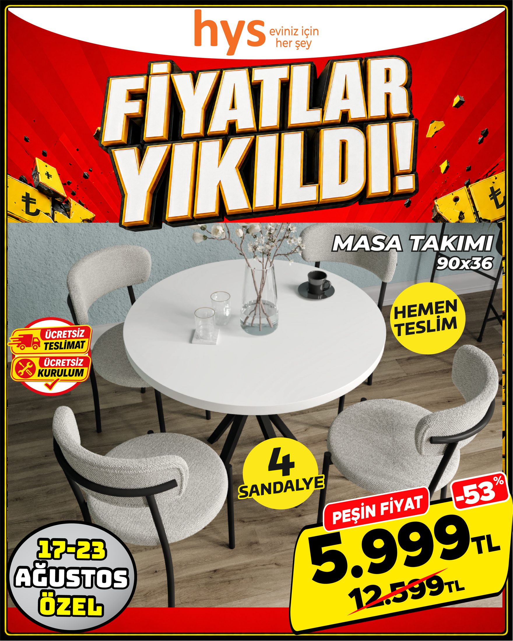 Masa Takımı Ürün ana görseli
