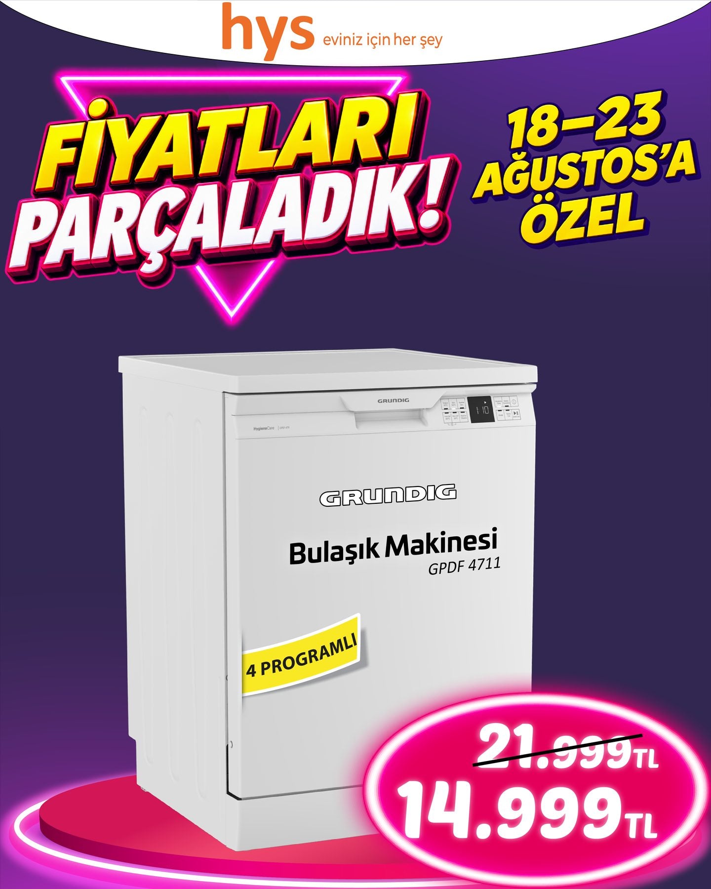 Altus Bulaşık Makinesi Ürün ana görseli