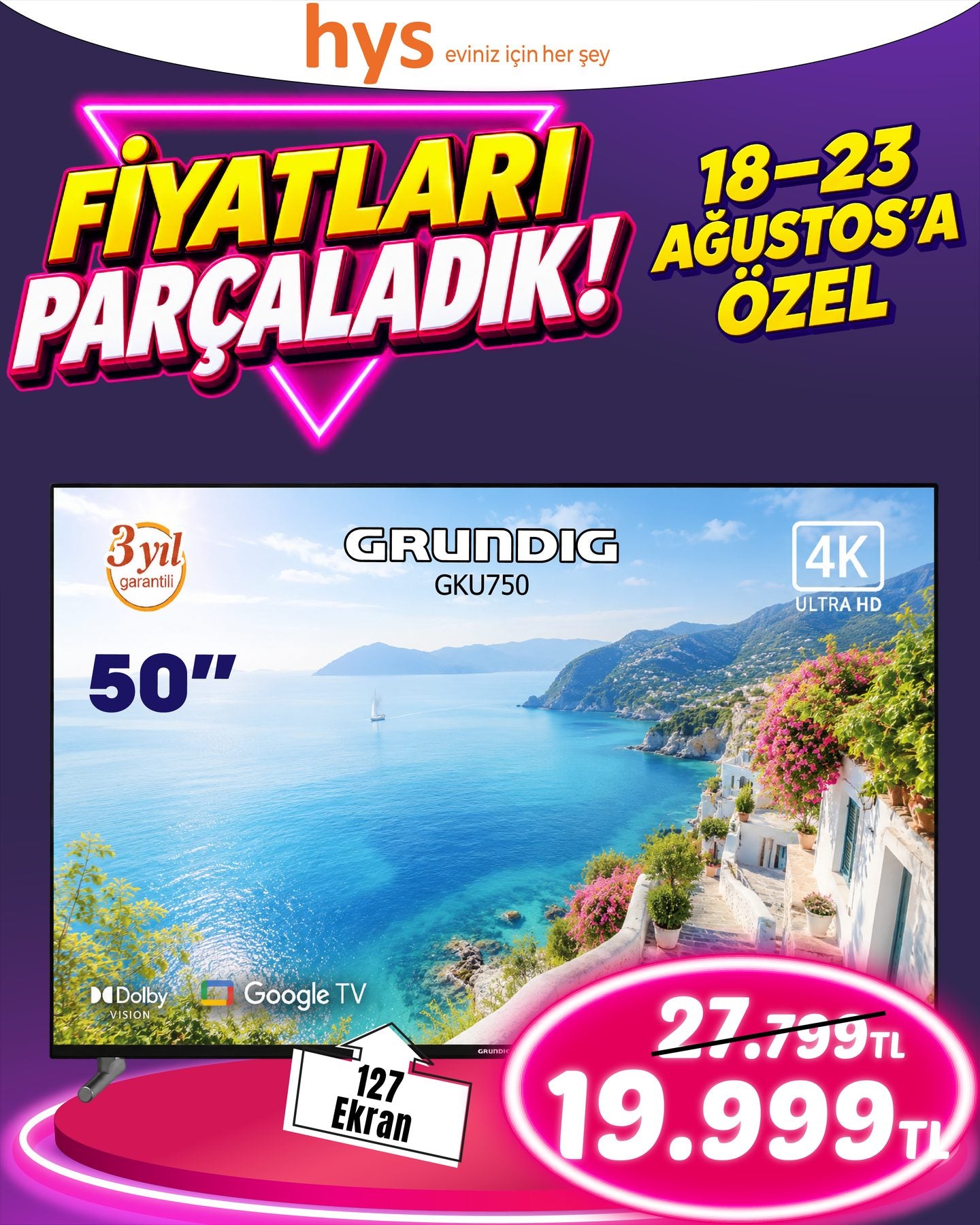 Grundig 50 İnç Google TV Ürün ana görseli