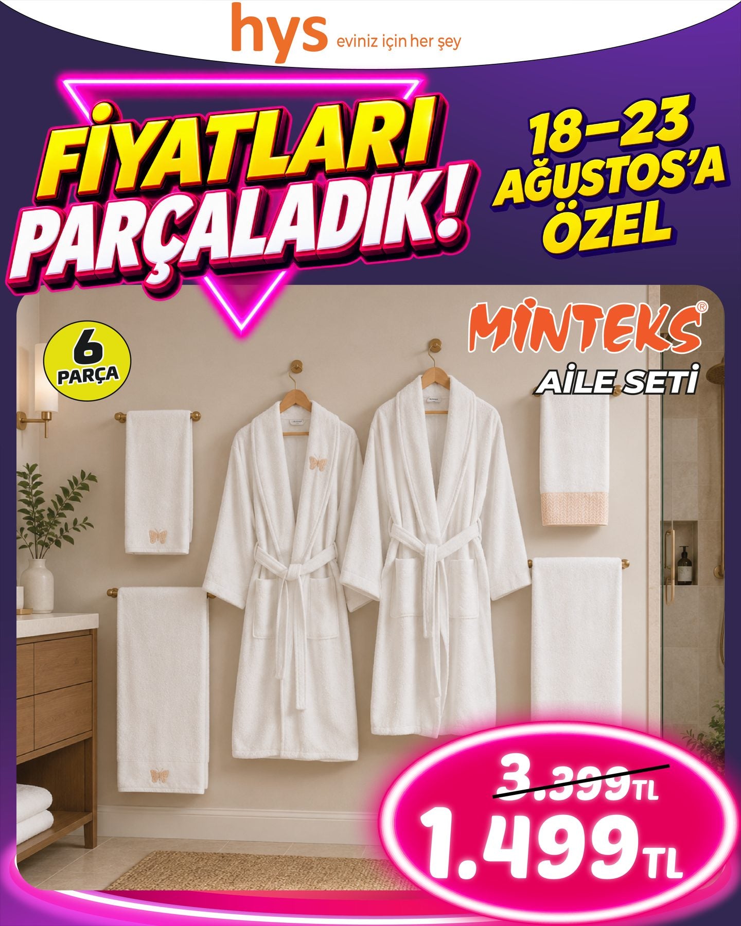 Minteks Aile Seti 6 Parça