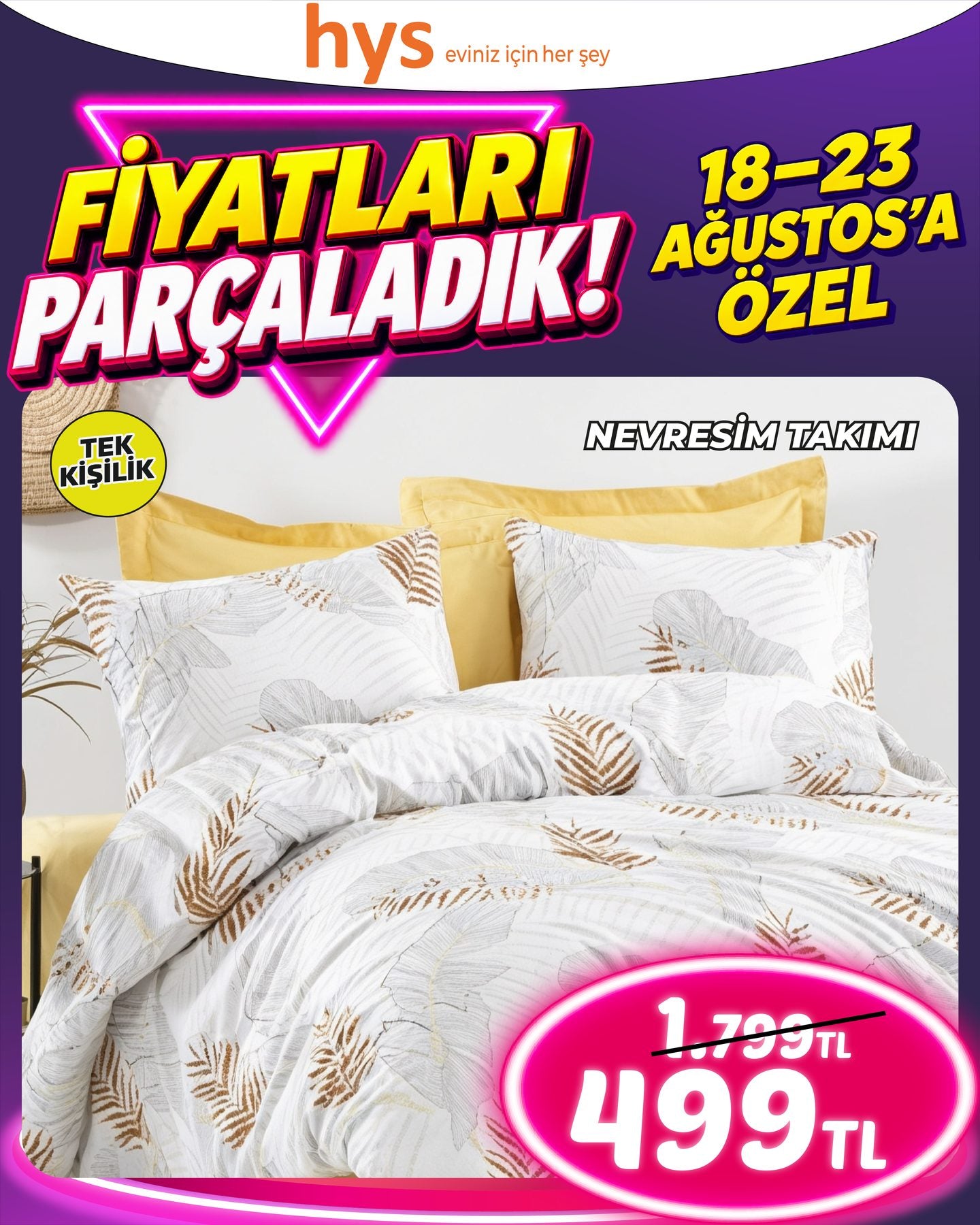 Nevresim Takımı Tek Kişilik Ürün ana görseli