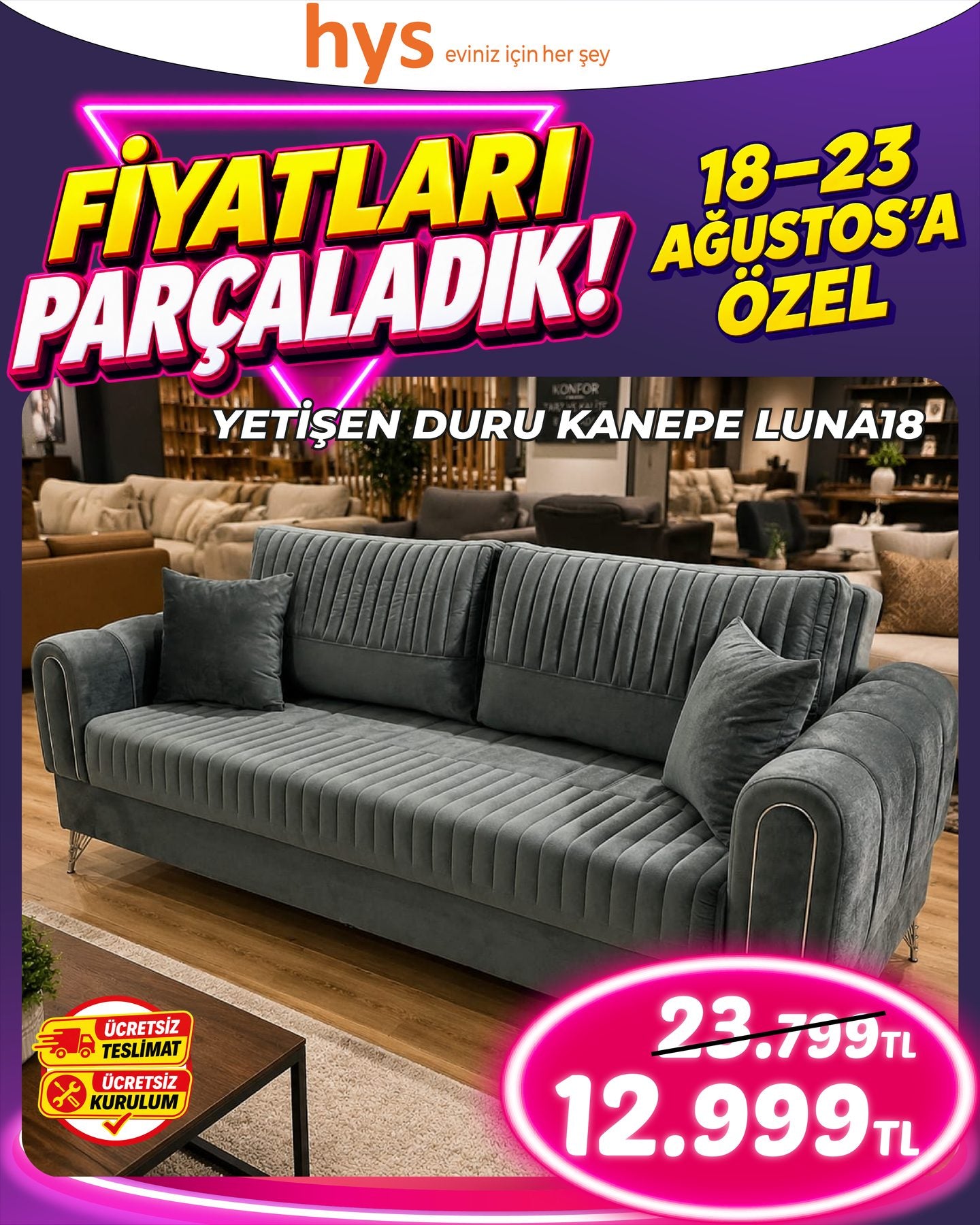 Yetişen Duru Kanepe Luna