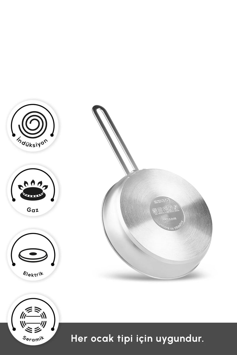 KARACA URLA Paslanmaz Çelik 8 Parça Kapaklı Tencere Seti