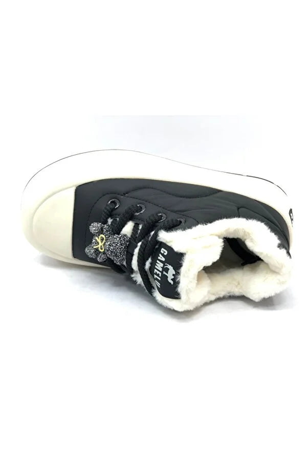 Gamelu Chizy Siyah Peluşlu Sneakers Unisex Ayakkabı