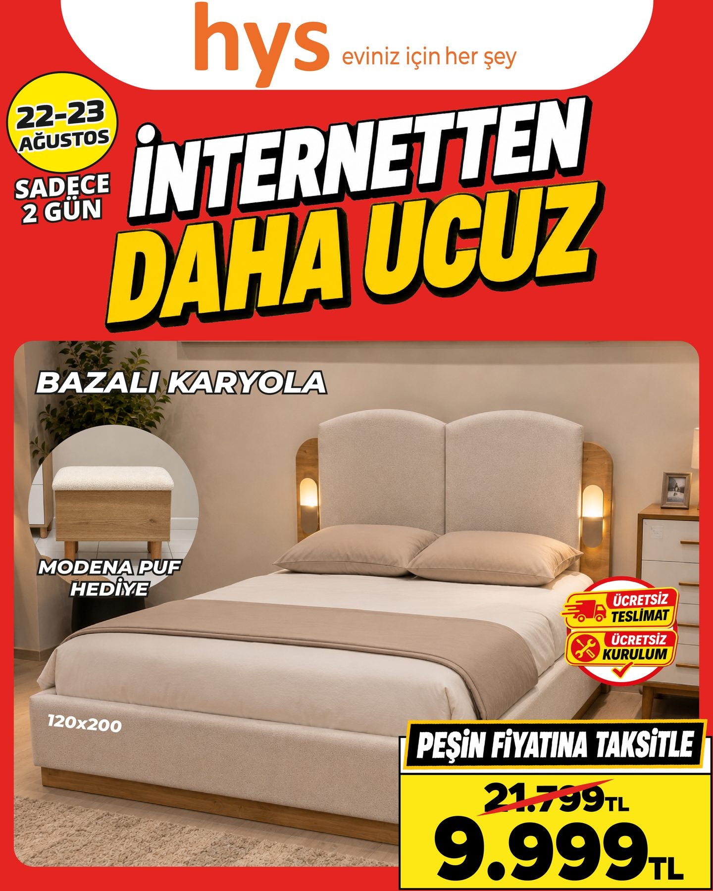Bazalı Karyola 120x200 Ürün ana görseli