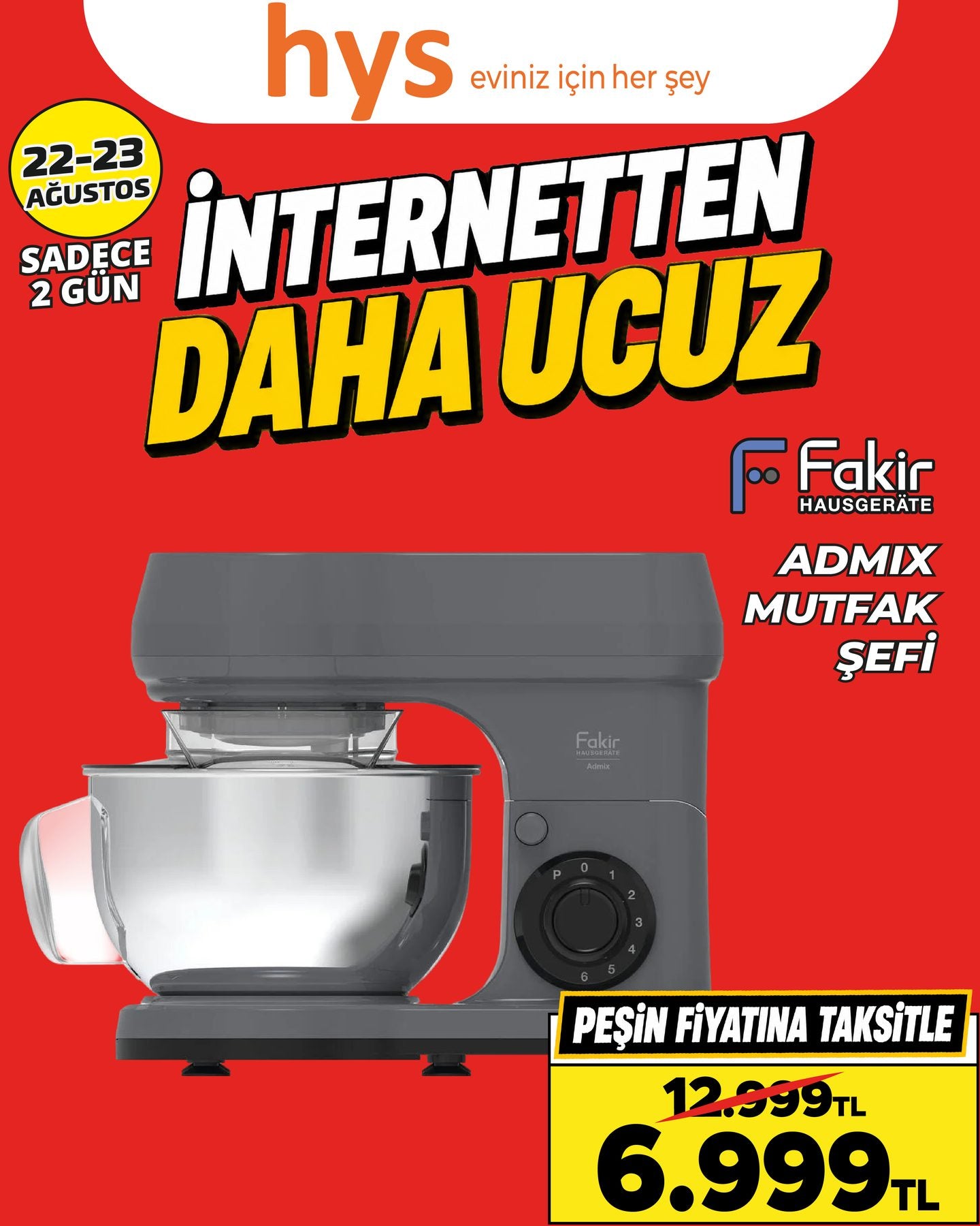 Fakir Admix Mutfak Şefi Ürün ana görseli