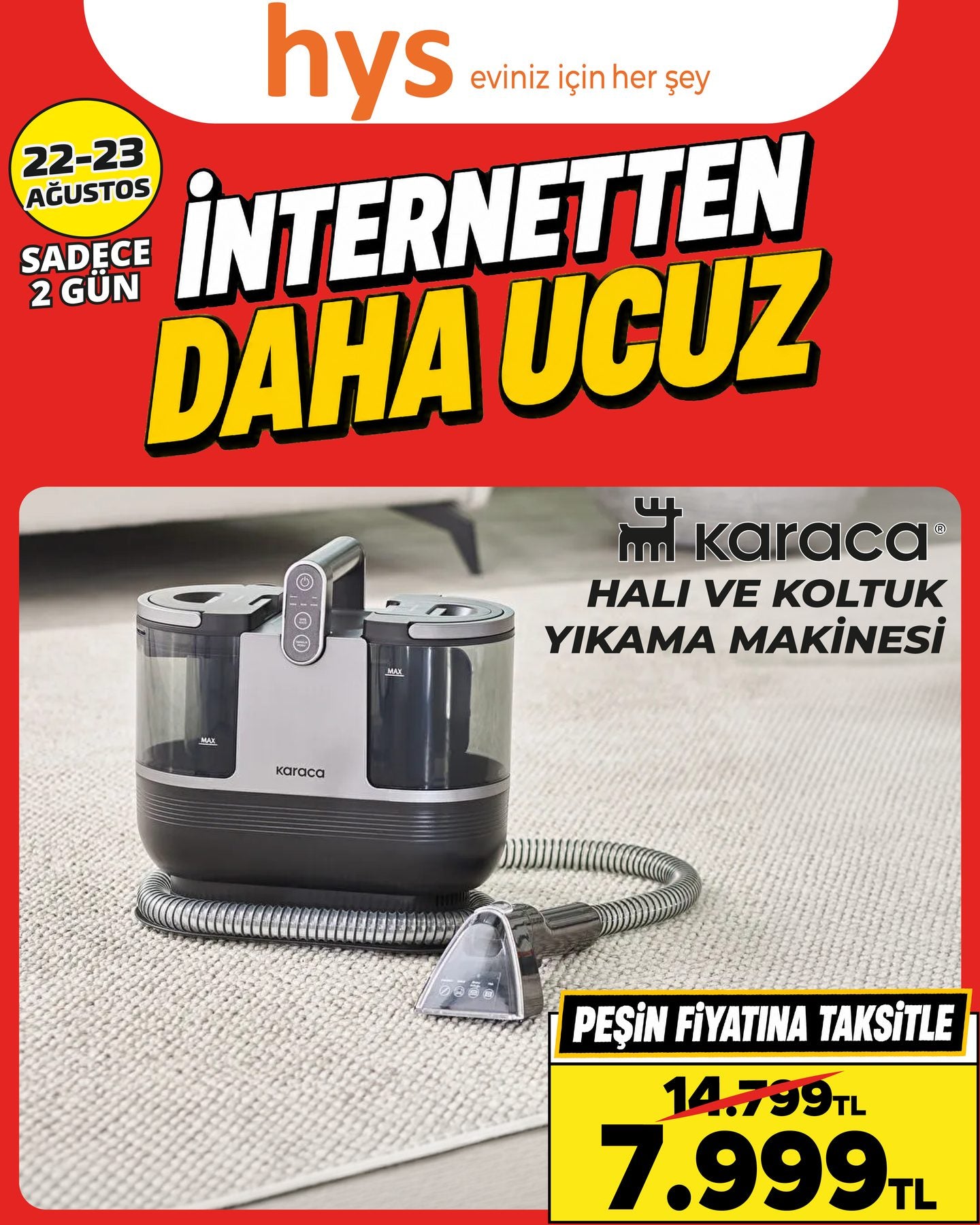 Karaca Halı ve Koltuk Yıkama Makinesi