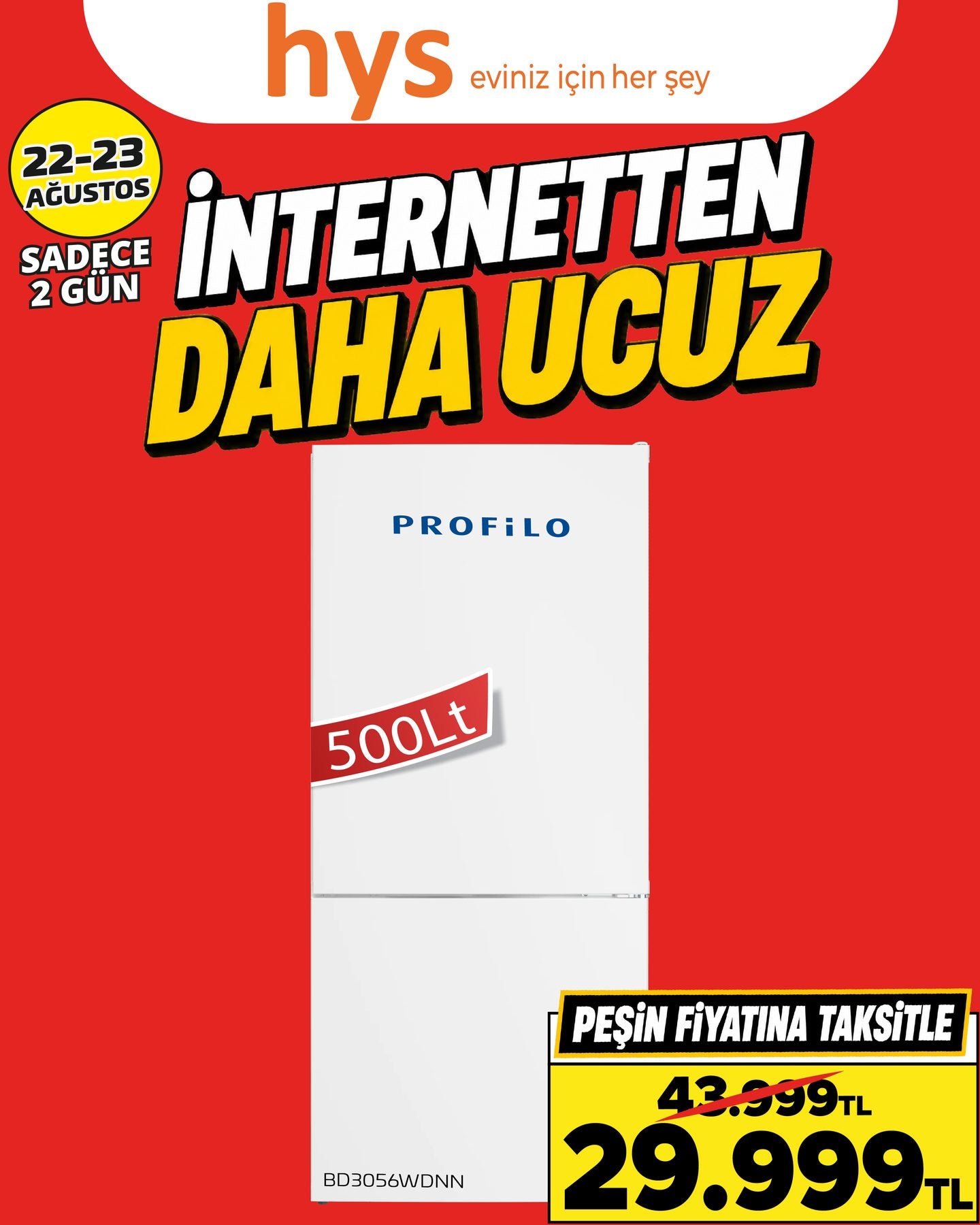Profilo 500 Lt Buzdolabı