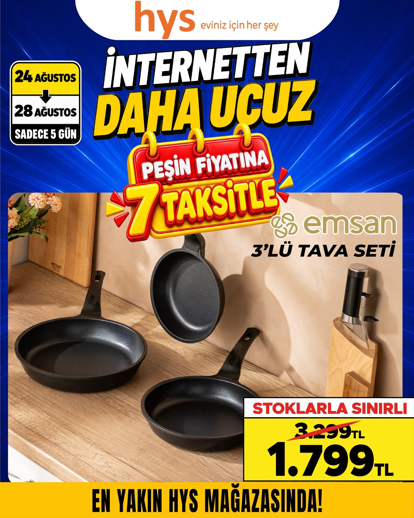 Emsan 3’lü Tava Seti Ürün ana görseli