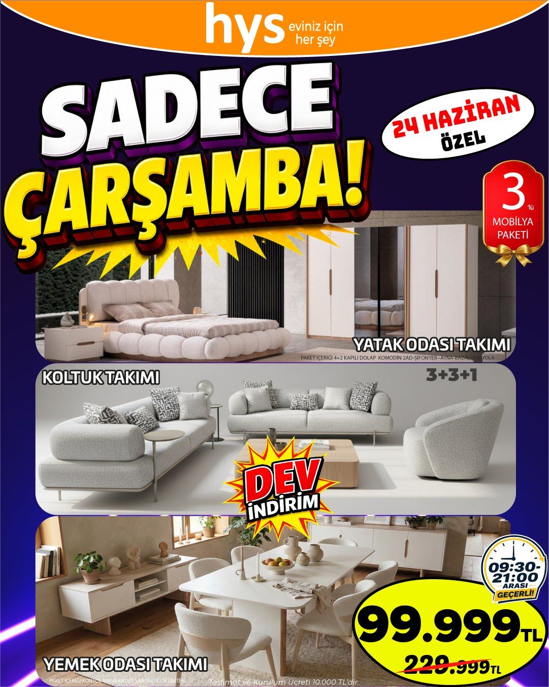 3'lü Mobilya Paketi Ürün ana görseli