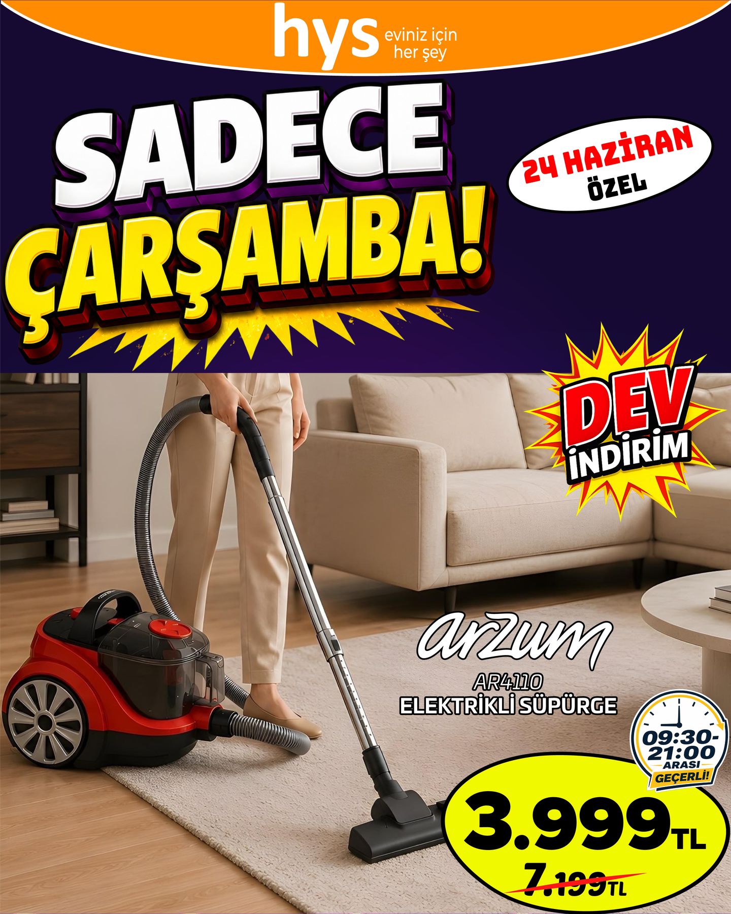 Arzum Elektrikli Süpürge