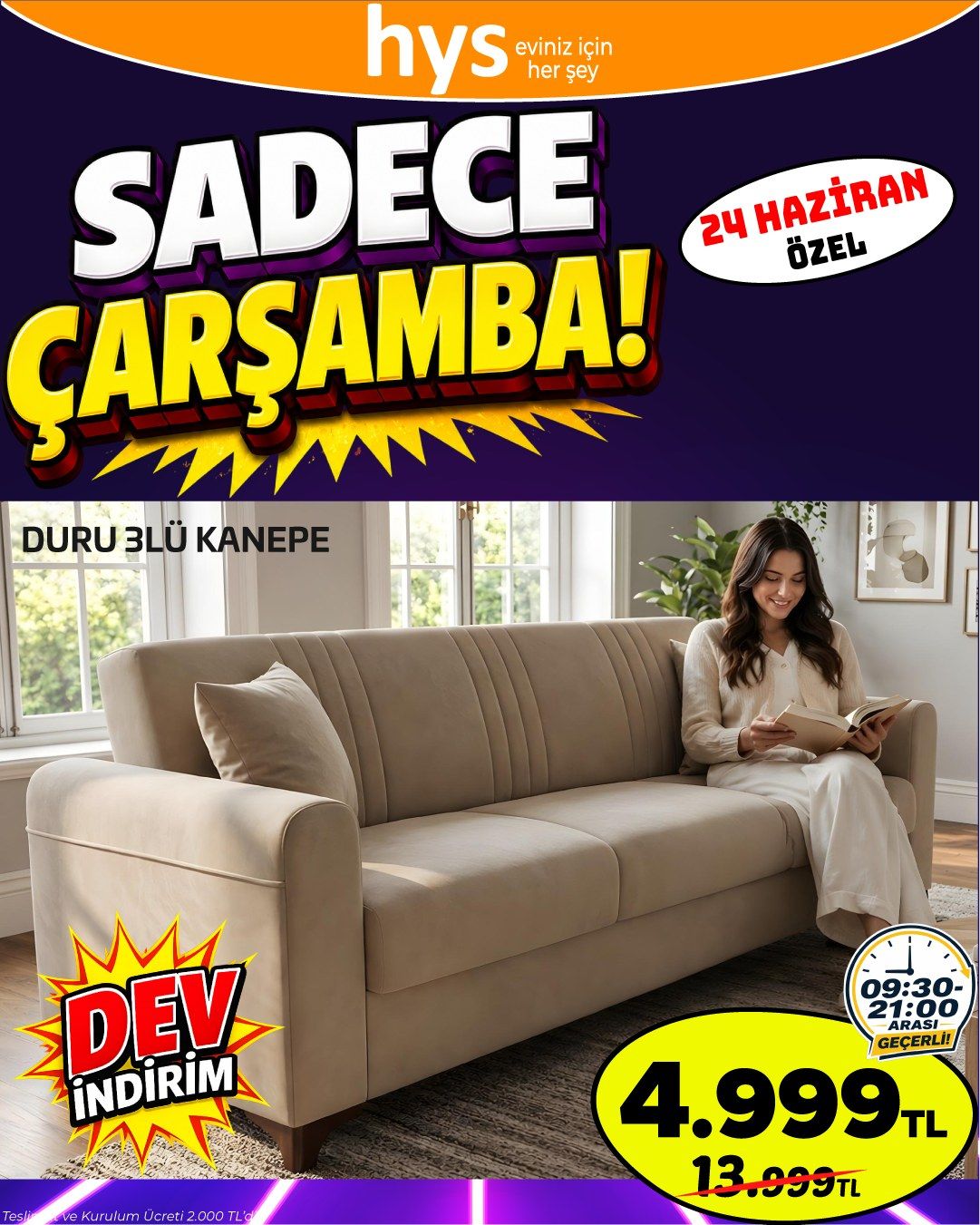 Duru 3'lü Kanepe