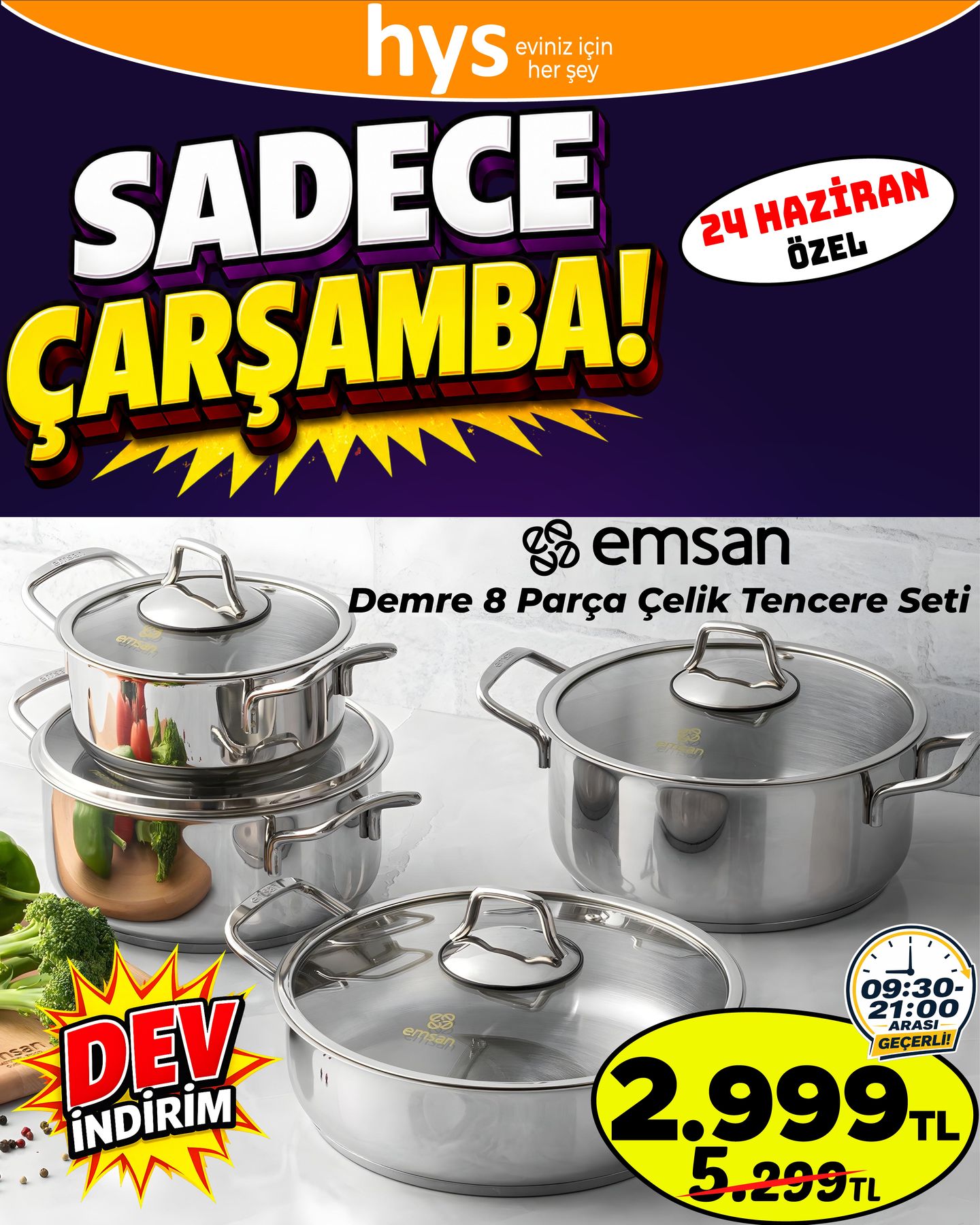 Emsan Demre 8 Parça Çelik Tencere Seti Ürün ana görseli