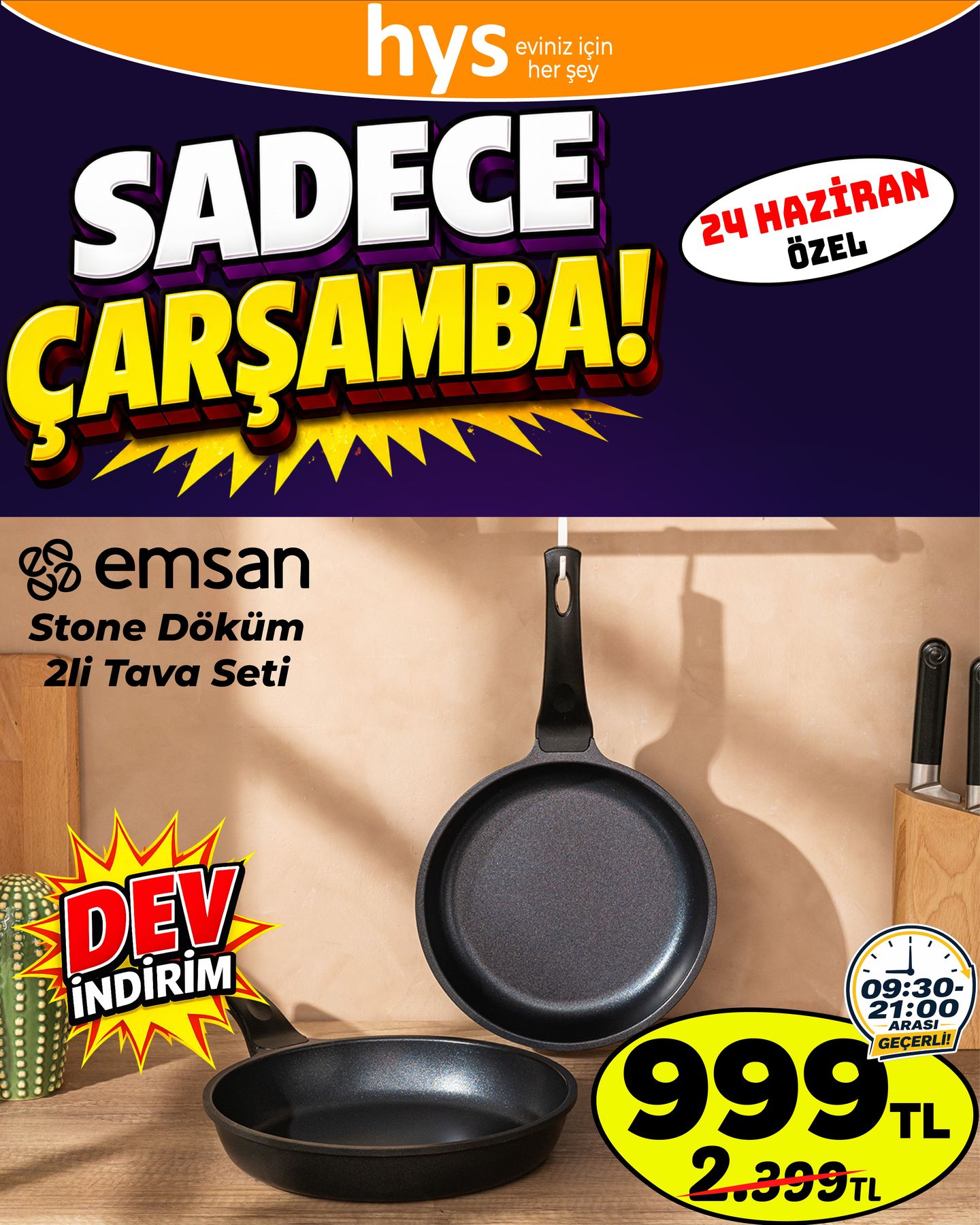 Emsan Stone Döküm 2'li Tava Seti Ürün ana görseli