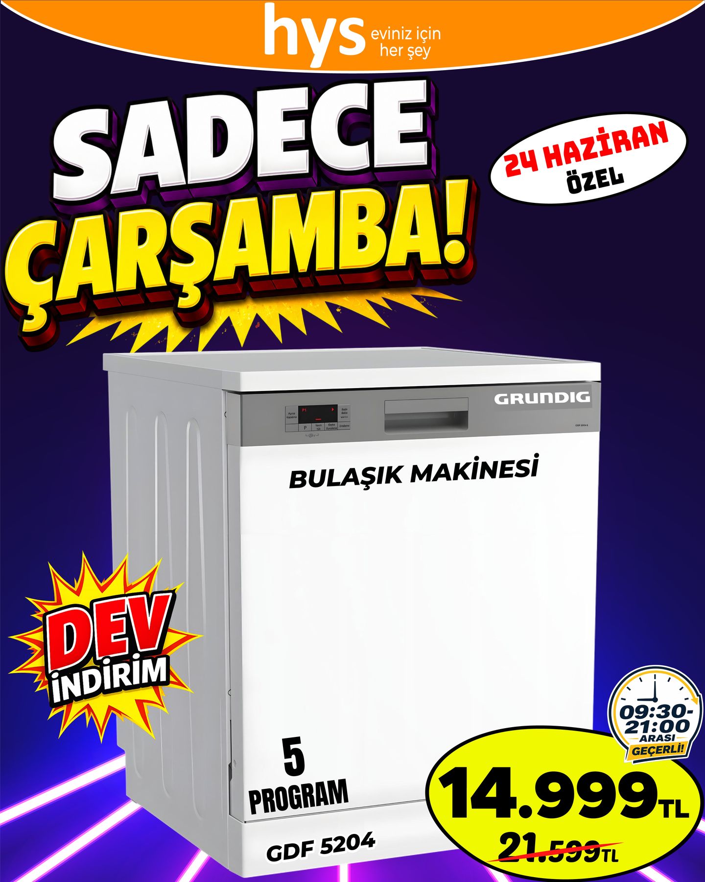 Grundig GDF 5204 Bulaşık Makinesi Ürün ana görseli