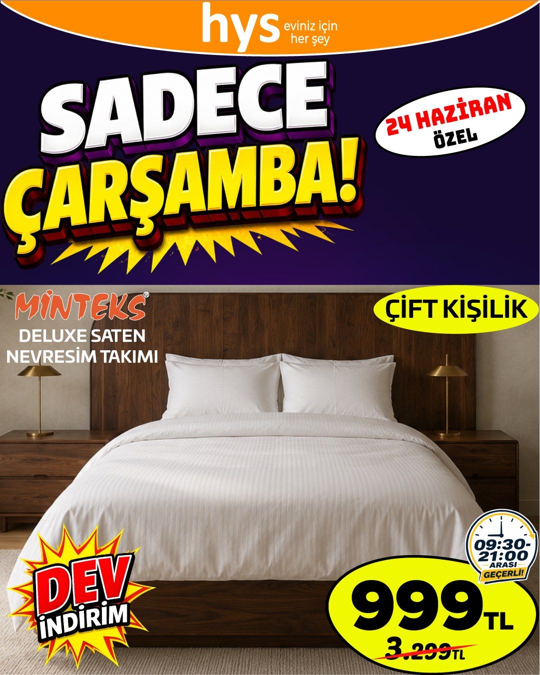 Minteks Deluxe Saten Nevresim Takımı