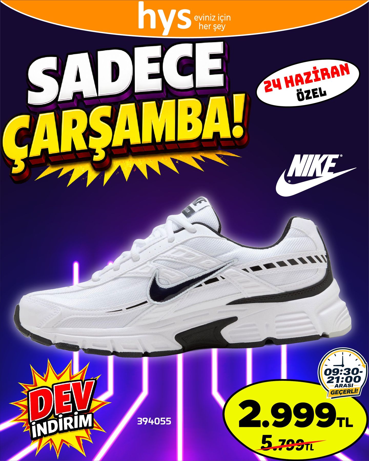 Nike Beyaz Spor Ayakkabı Ürün ana görseli