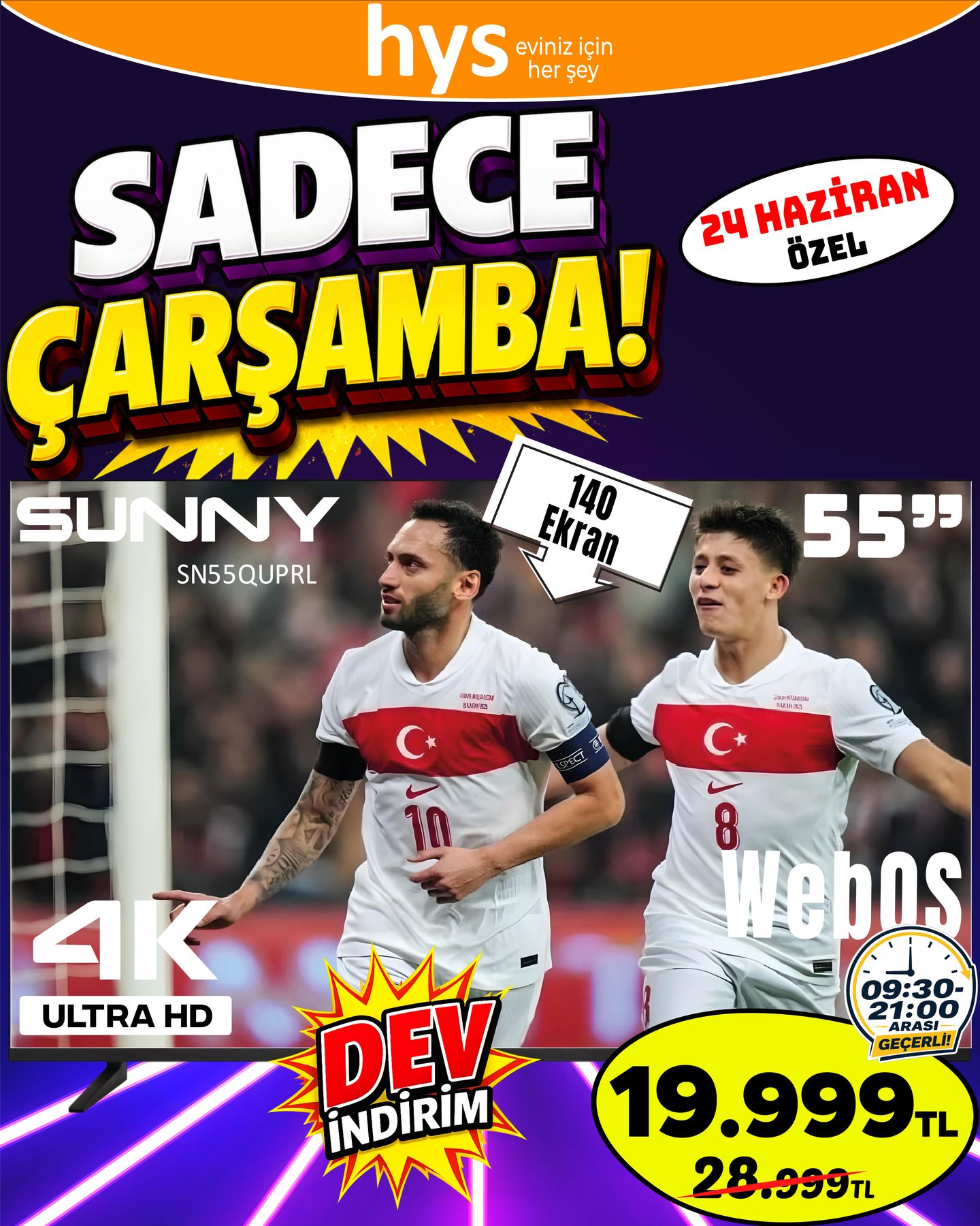 Sunny 55 İnç 4K WebOS TV Ürün ana görseli