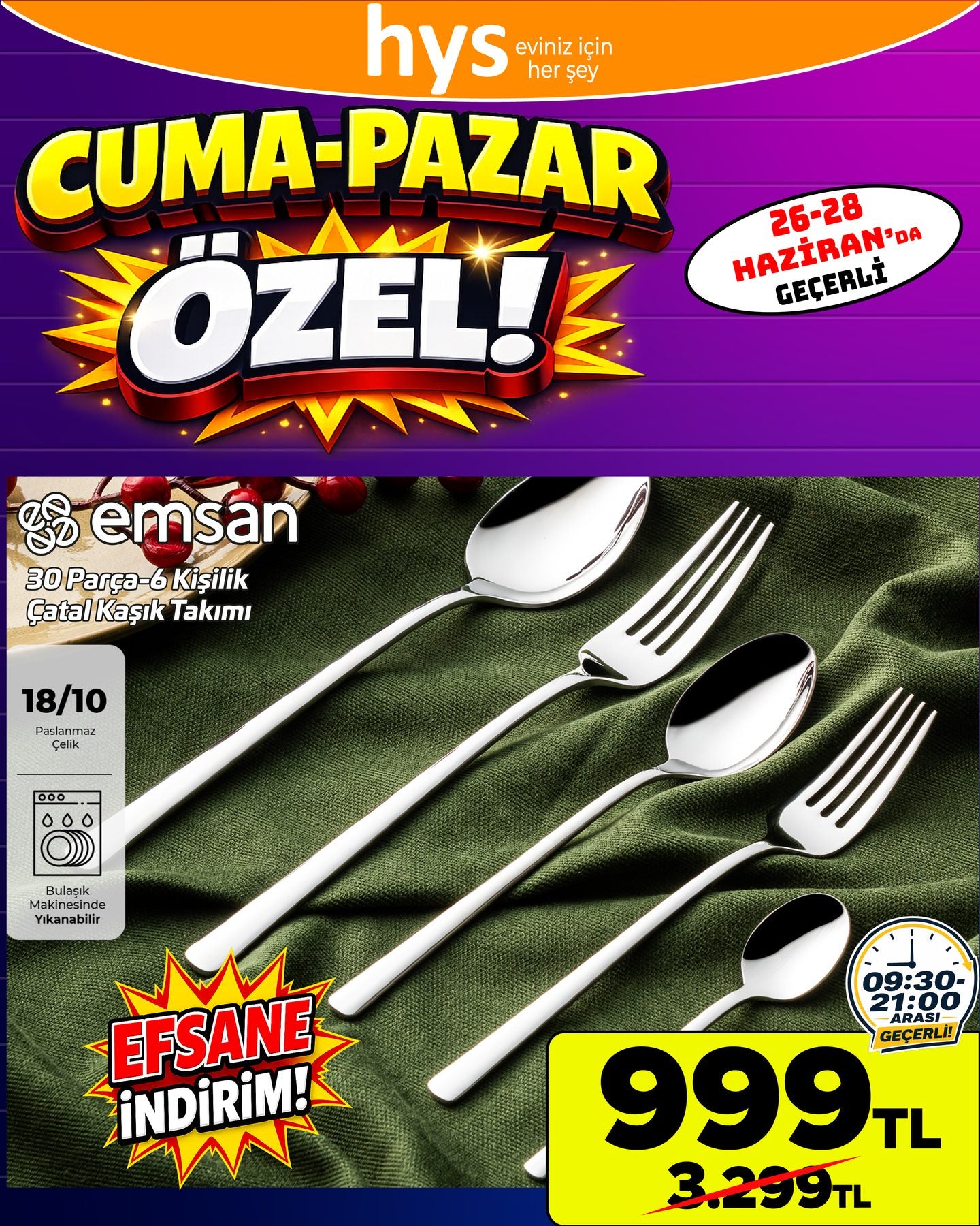 36 Parça Çatal Kaşık Bıçak Takımı
