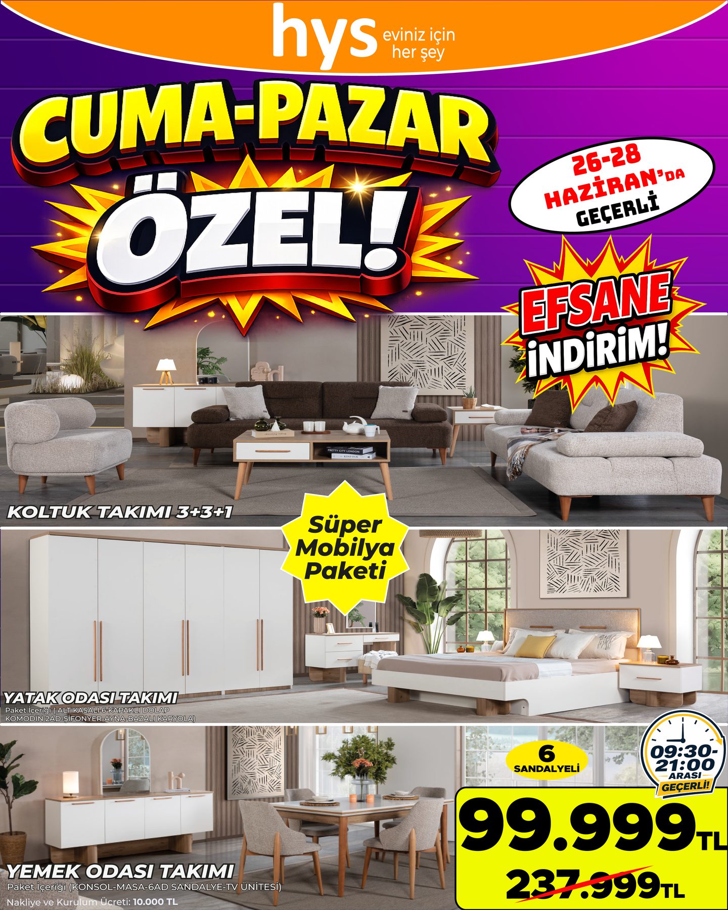3'lü Mobilya Paketi Ürün ana görseli