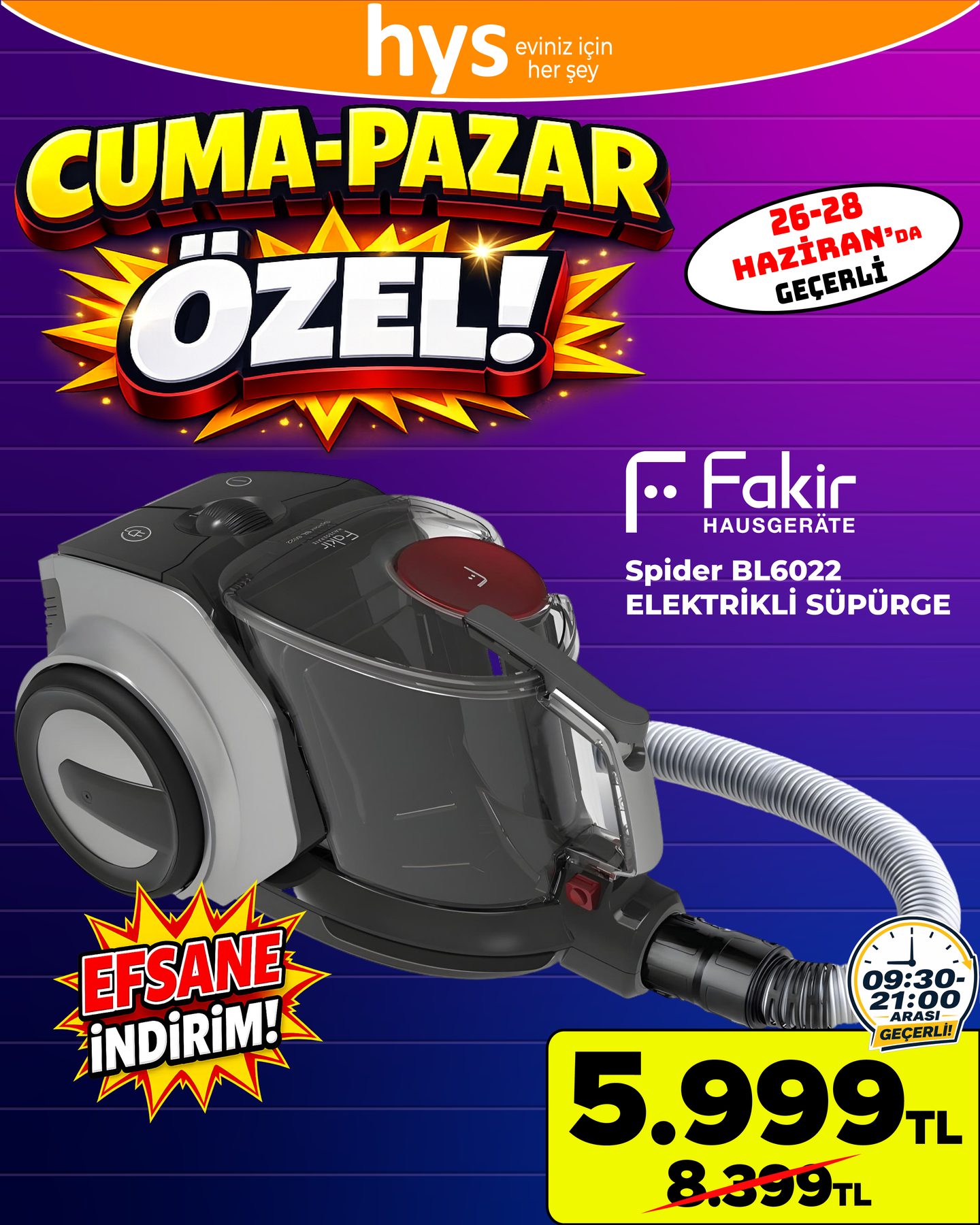Fakir Elektrikli Süpürge Ürün ana görseli