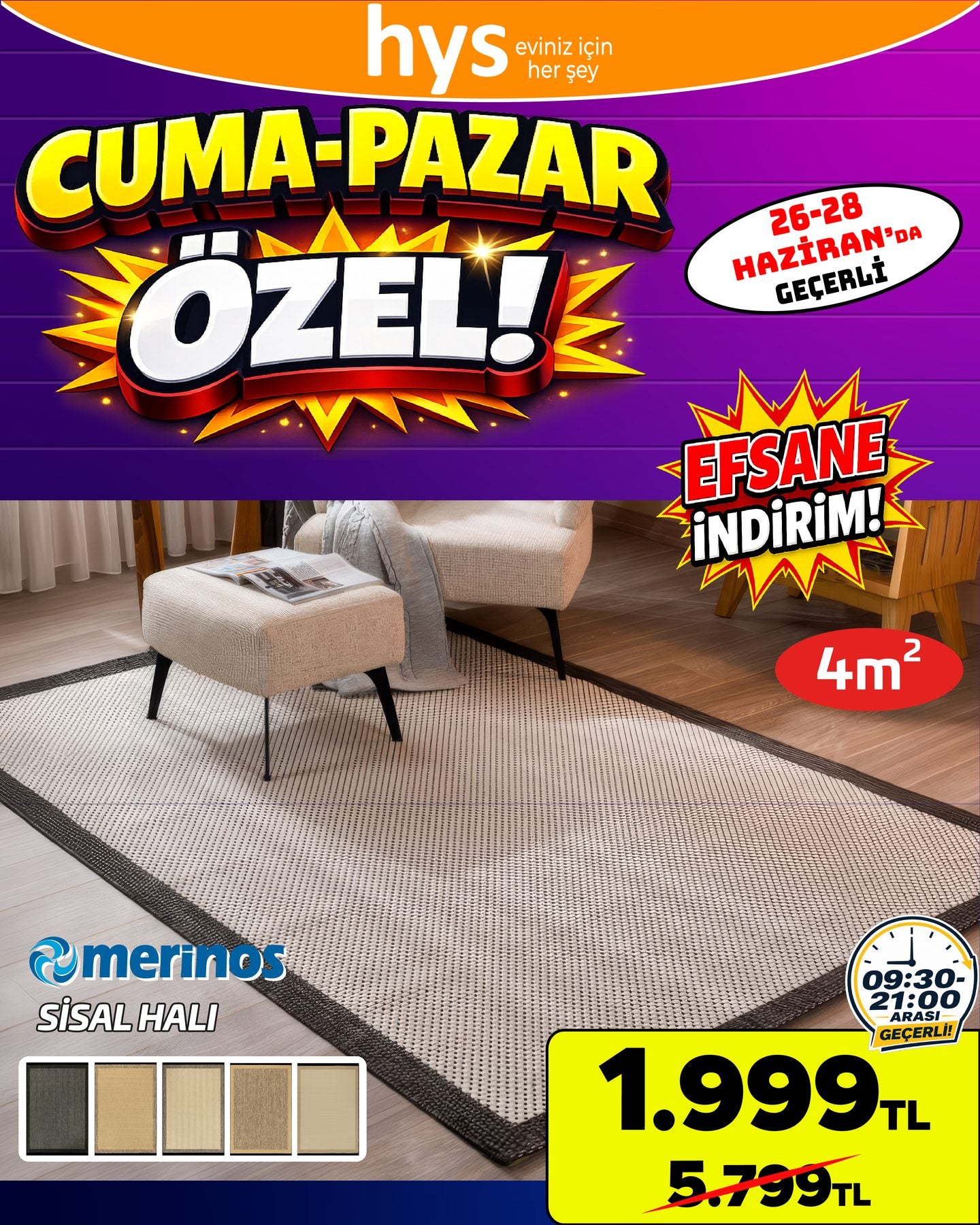 Merinos Sisal Halı Ürün ana görseli