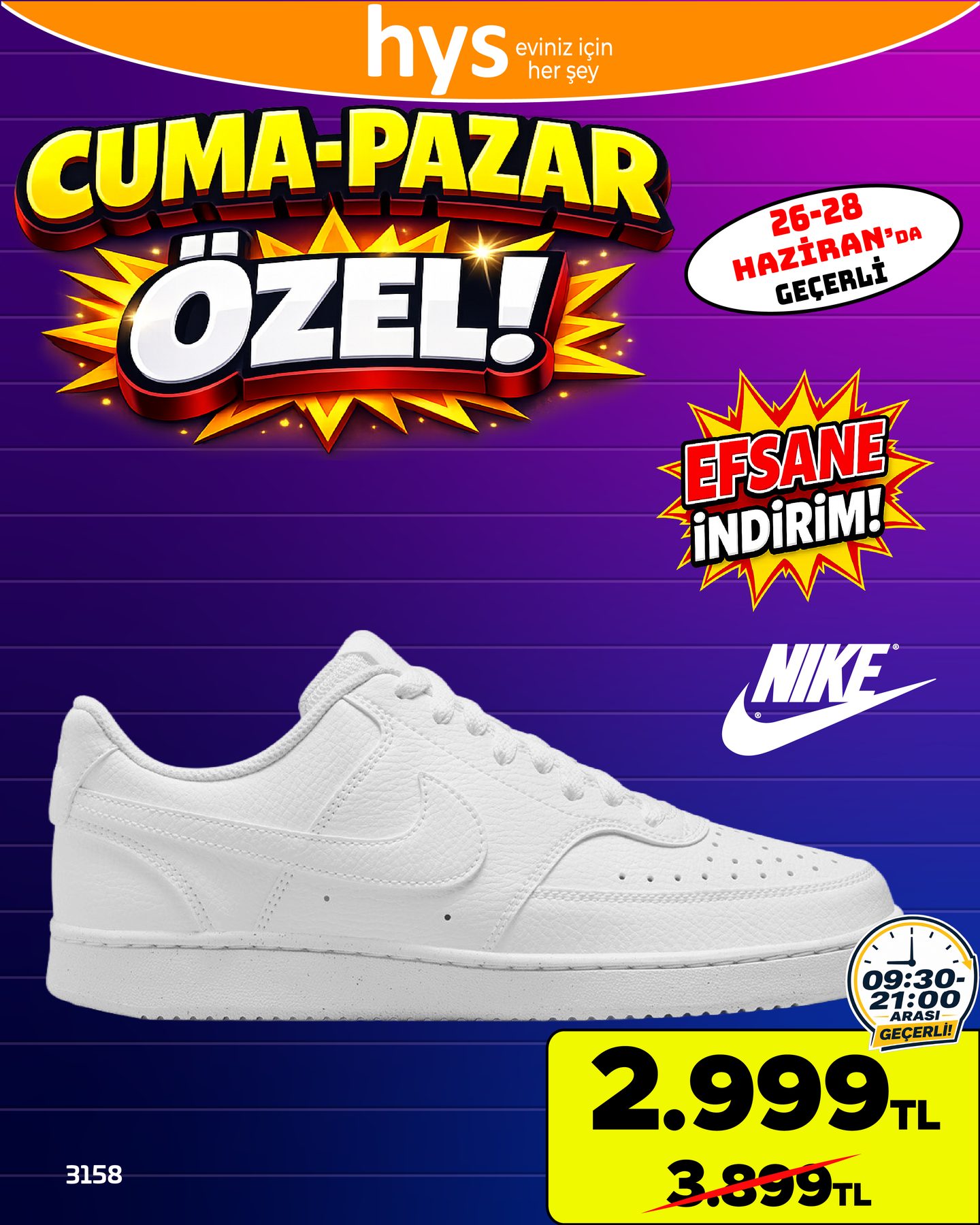 Nike Beyaz Spor Ayakkabı Ürün ana görseli