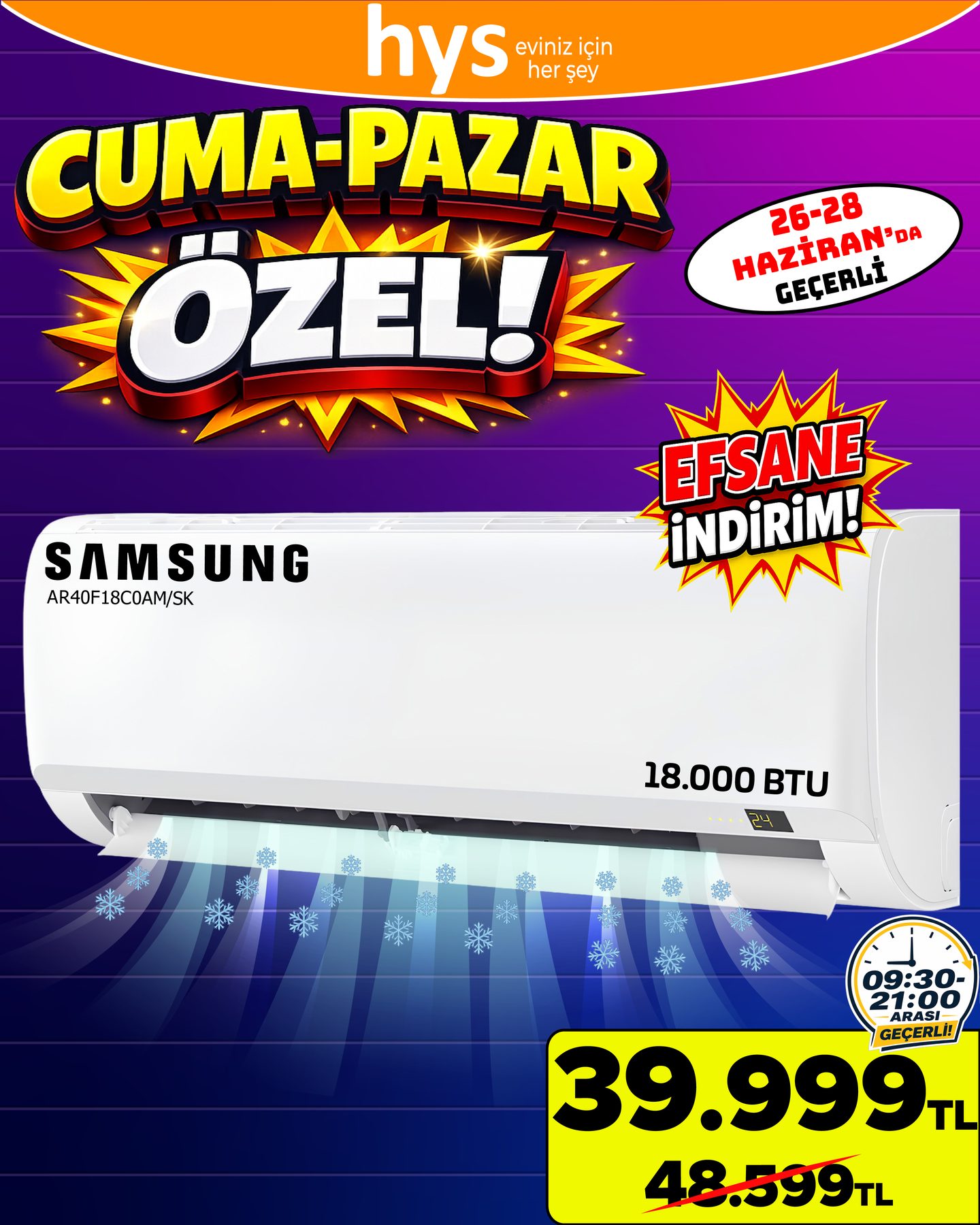 Samsung 18000 BTU Klima Ürün ana görseli