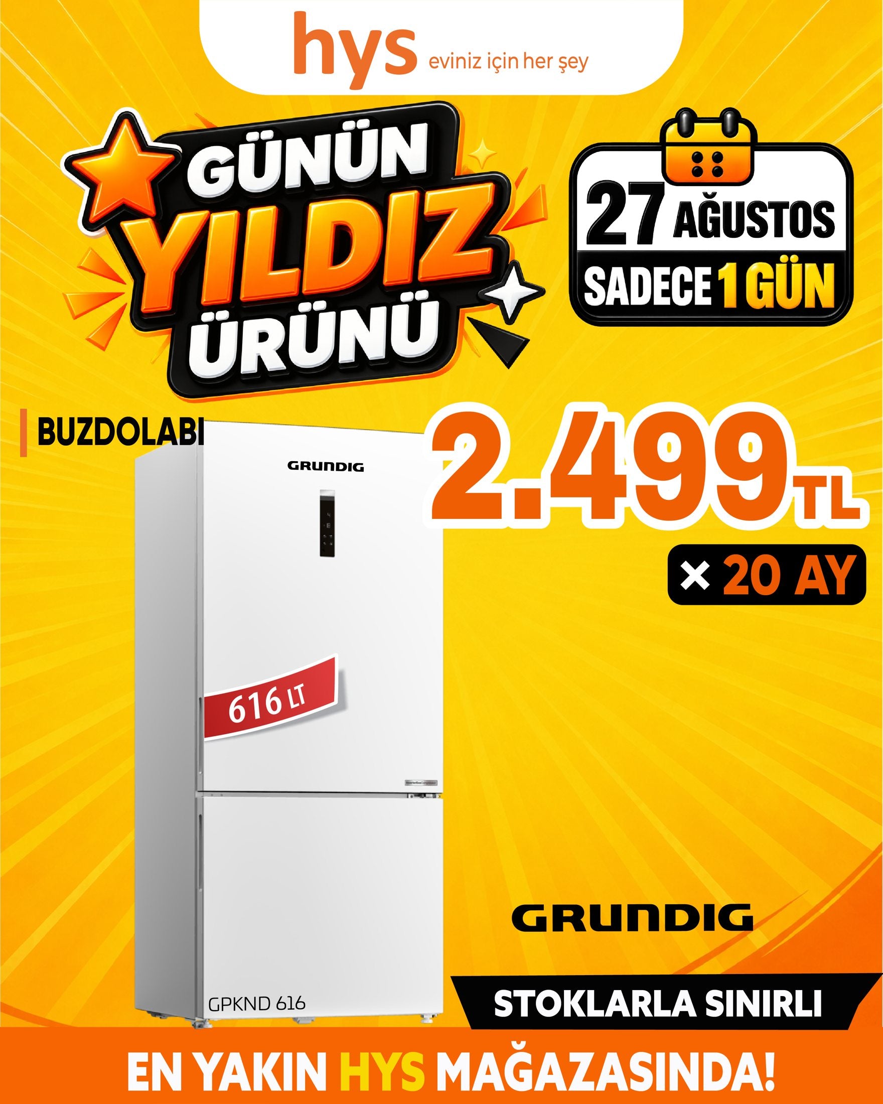 Grundig Buzdolabı 616 Lt