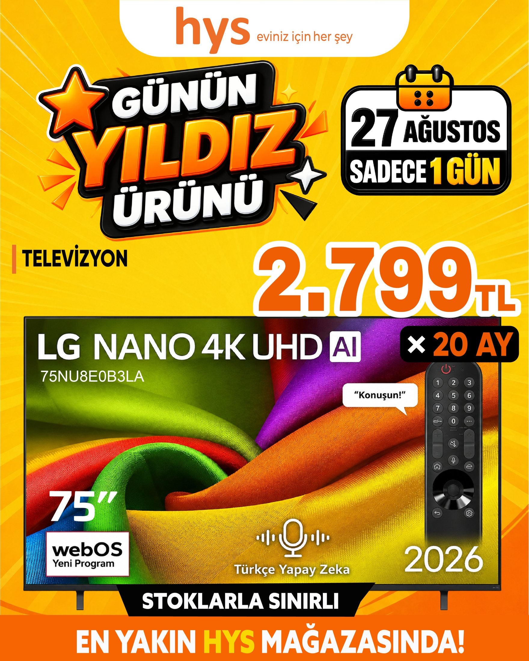 LG 75 İnç Nano 4K UHD TV