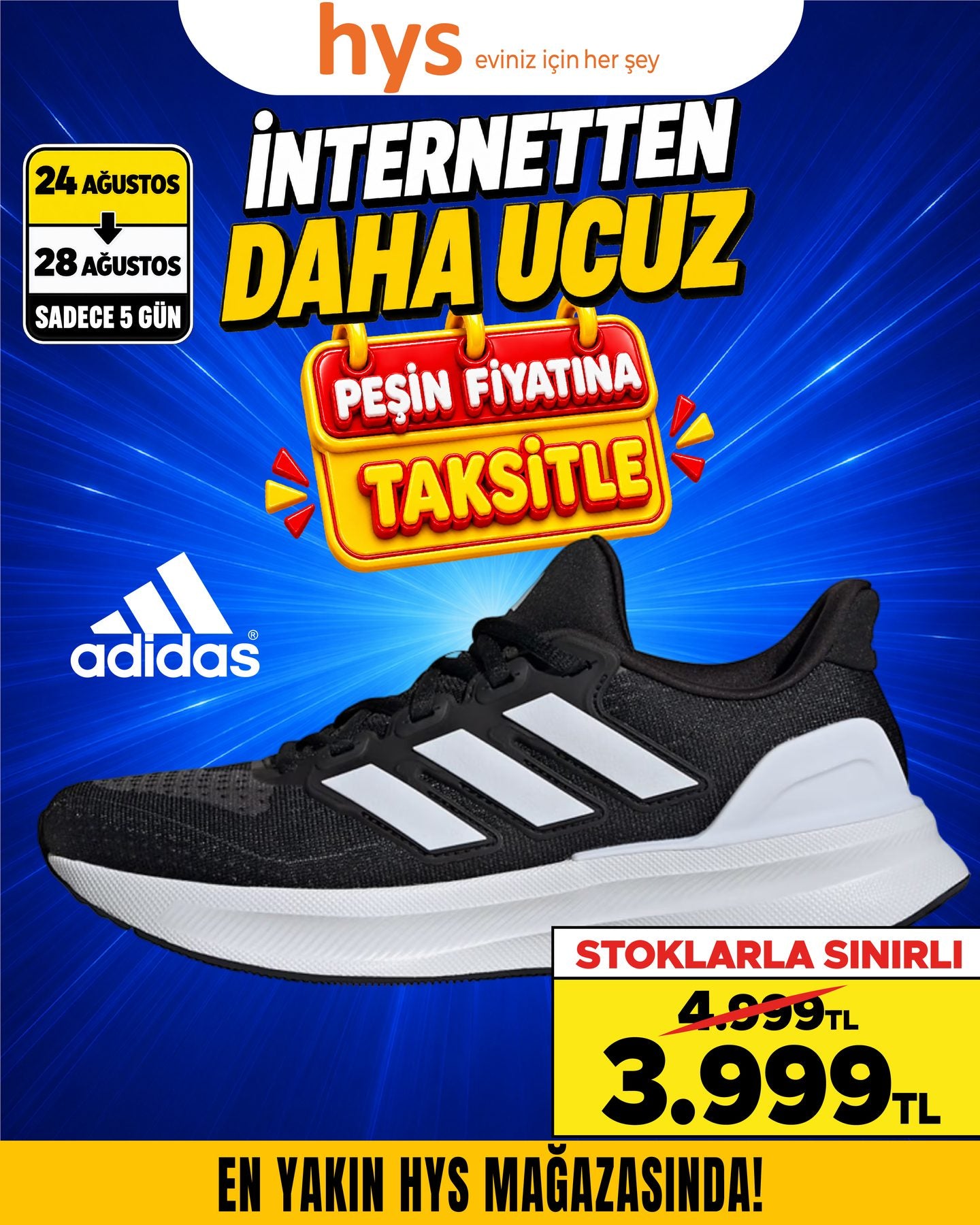 Adidas Siyah Spor Ayakkabı