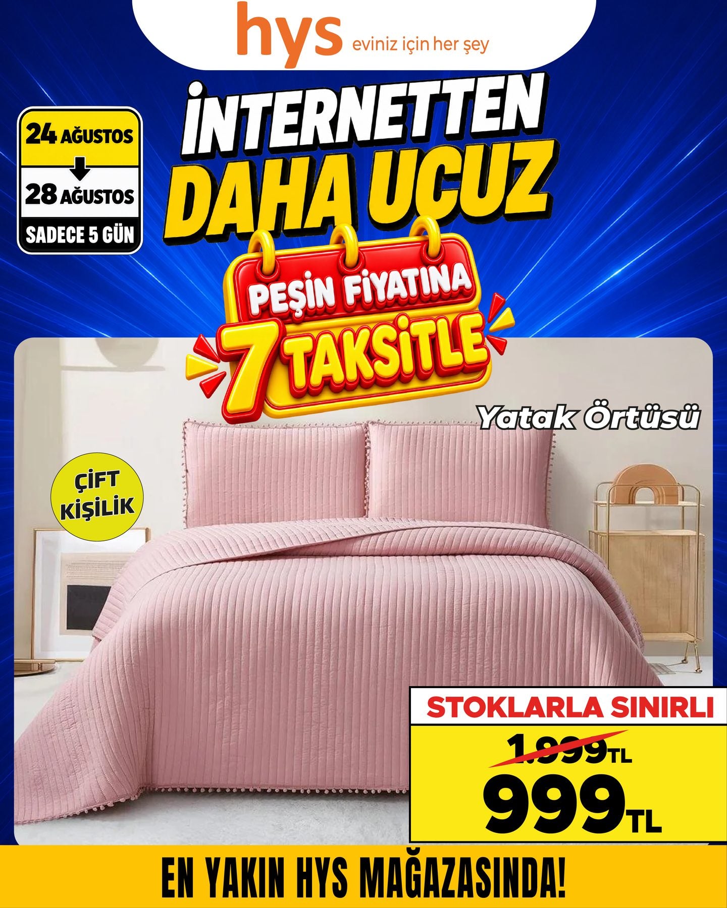 Çift Kişilik Yatak Örtüsü