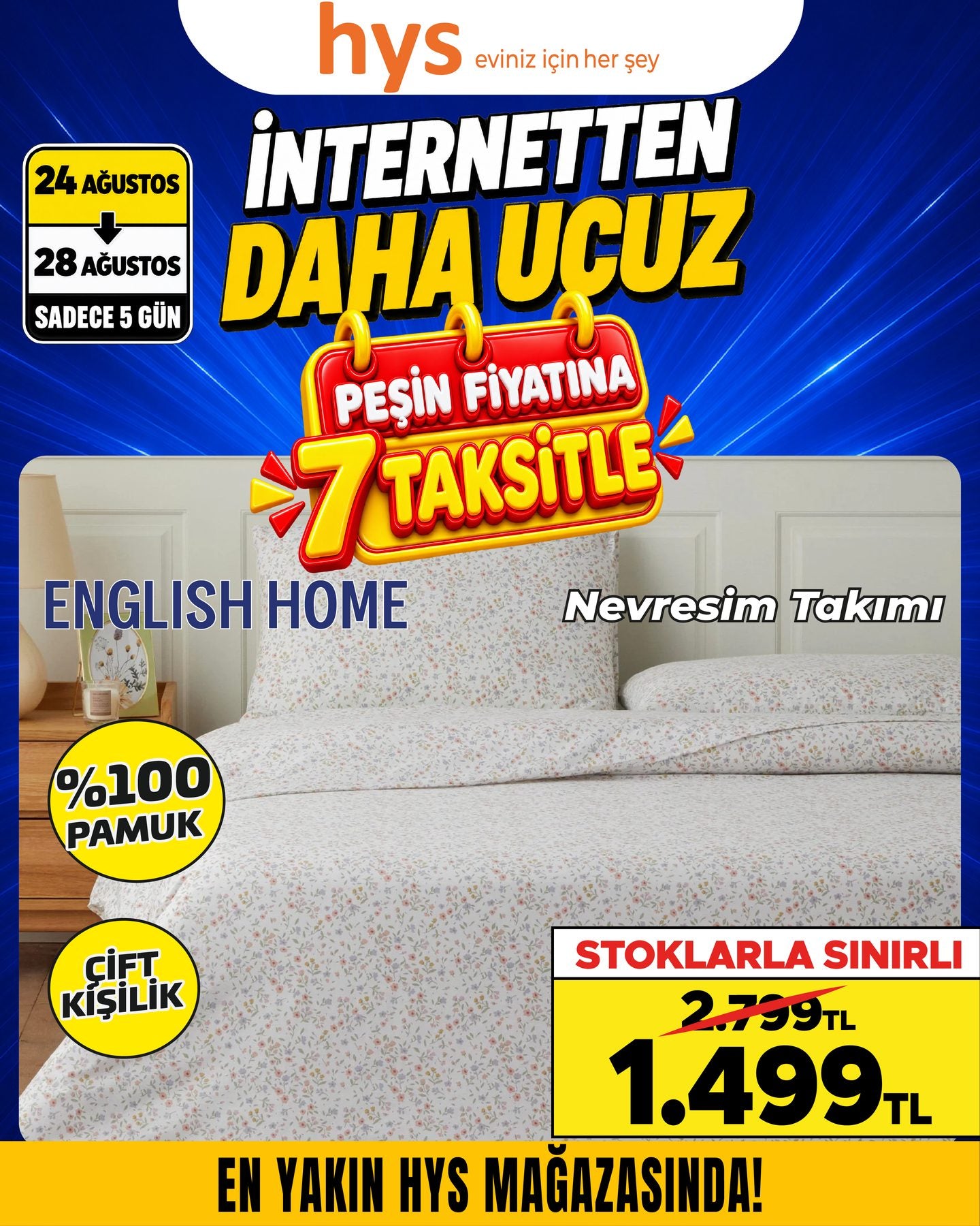 English Home Nevresim Takımı Çift Kişilik